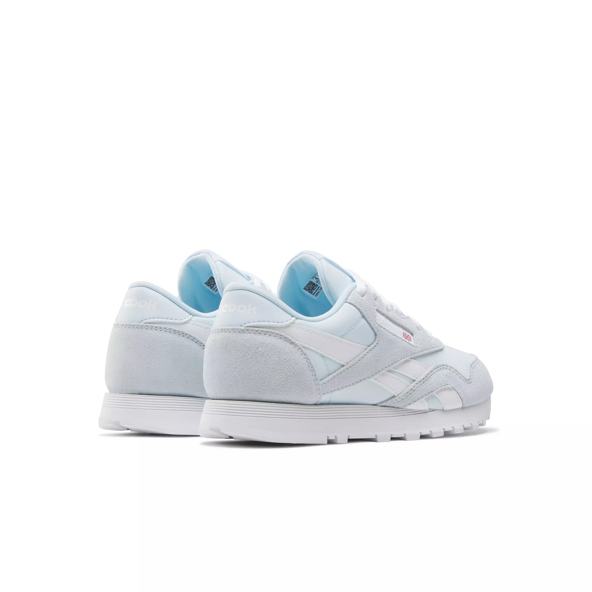 Reebok CL Nylon "Light Blue/Grey/White" Grade School Girls' Shoe - LT BLUE/GREY/WHITE