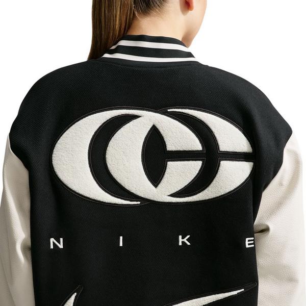 Nike Caitlin Women's Basketball Varsity Jacket - BLACK/OFF-WHITE