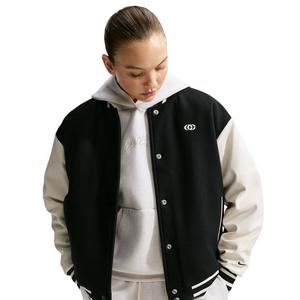 Nike Caitlin Women's Basketball Varsity Jacket - BLACK/OFF-WHITE