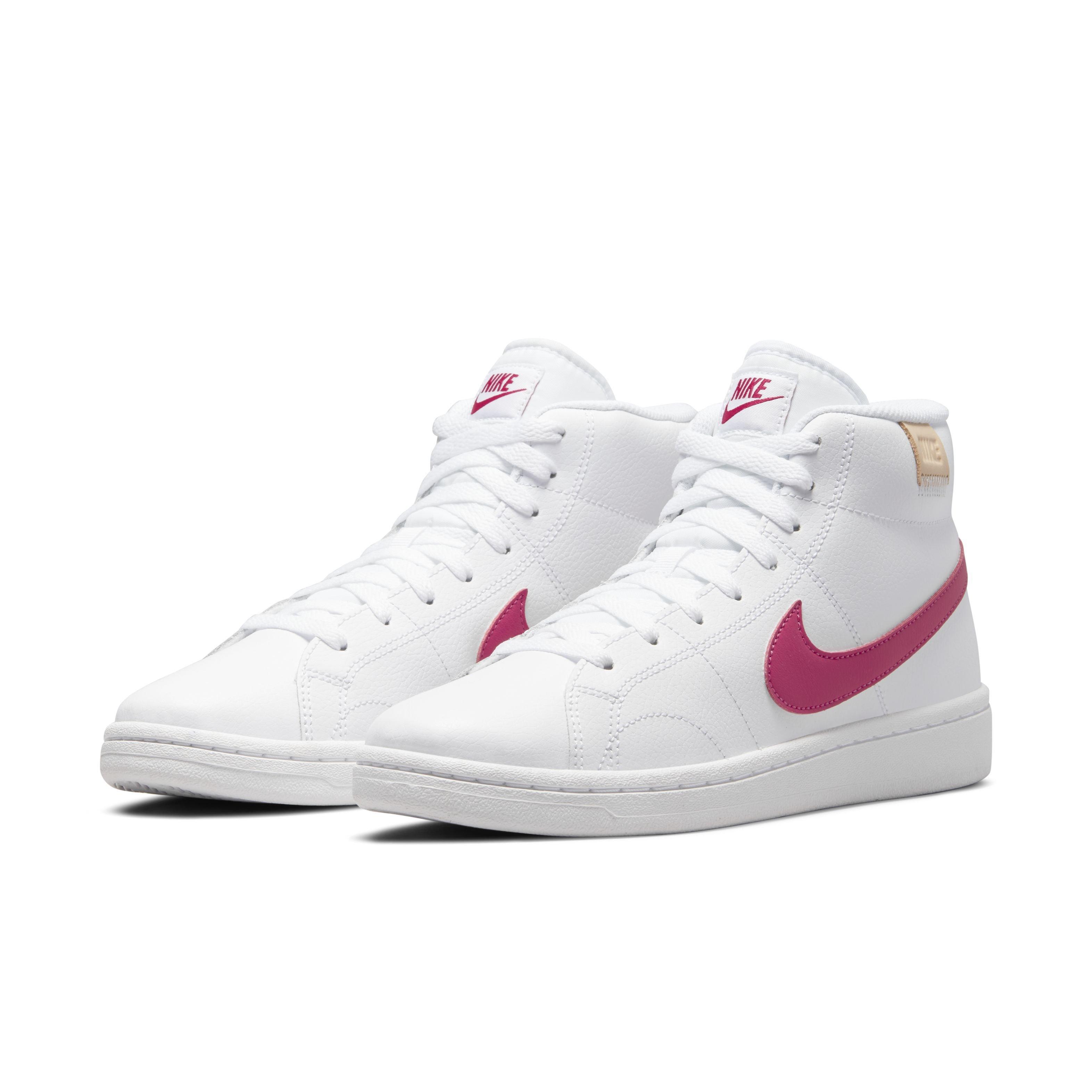 Nike Court Royale 2 Mid "White/Rush Pink/White Onyx" Women's Shoe - WHITE/PINK/WHITE Thumbnail View 3
