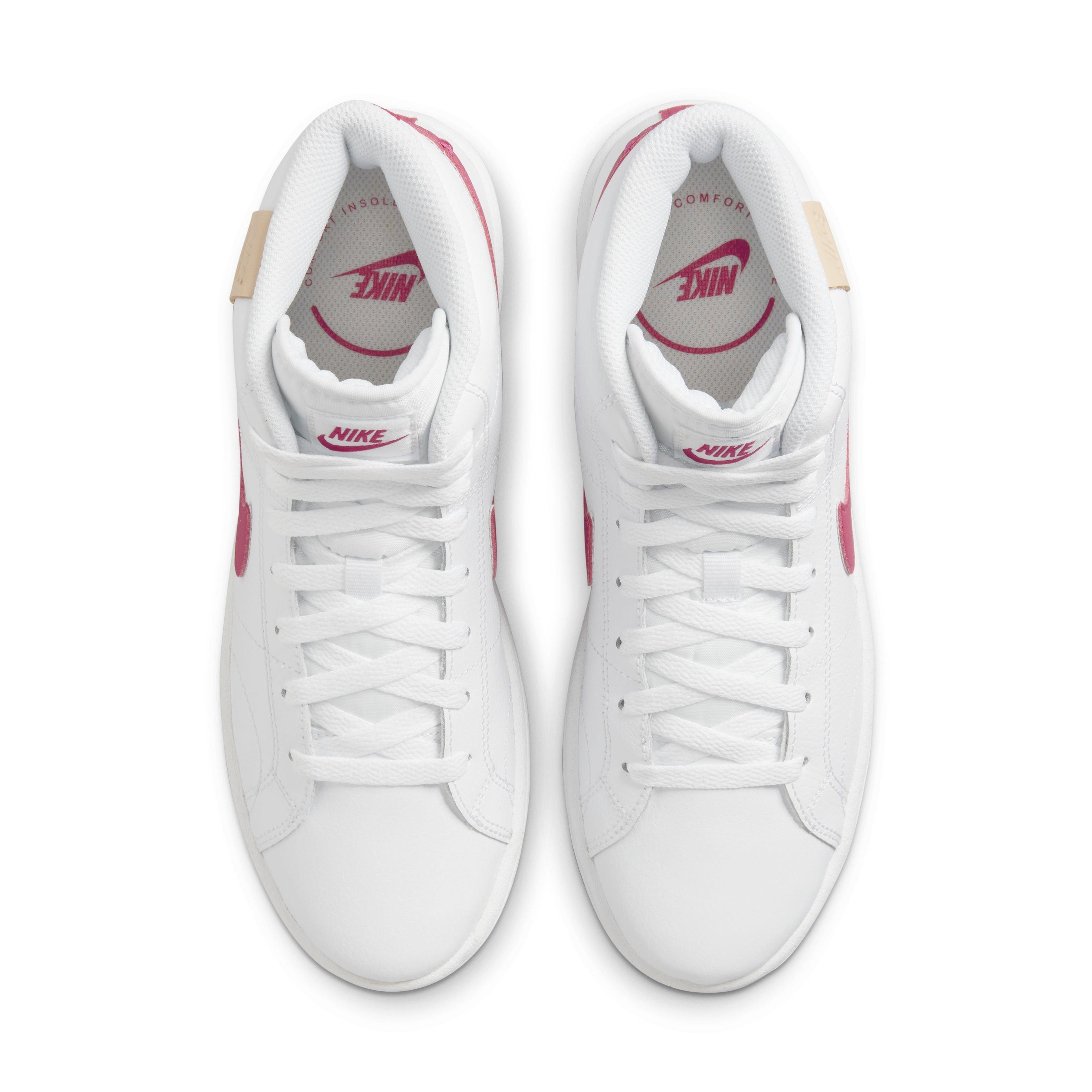 Nike Court Royale 2 Mid "White/Rush Pink/White Onyx" Women's Shoe - WHITE/PINK/WHITE Thumbnail View 4