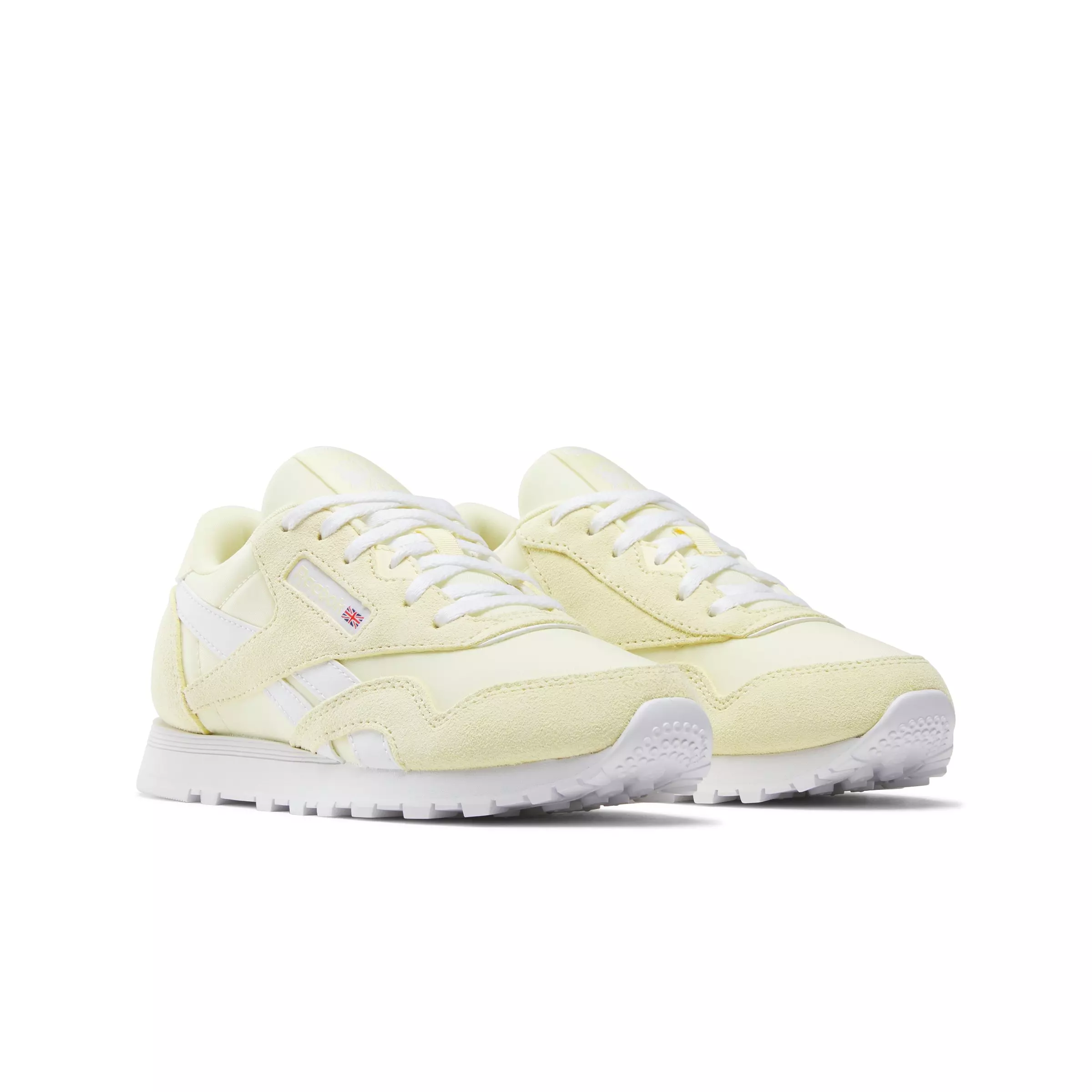 Reebok CL Nylon "Light Yellow/White" Grade School Girls' Shoe - LT YELLOW/WHITE