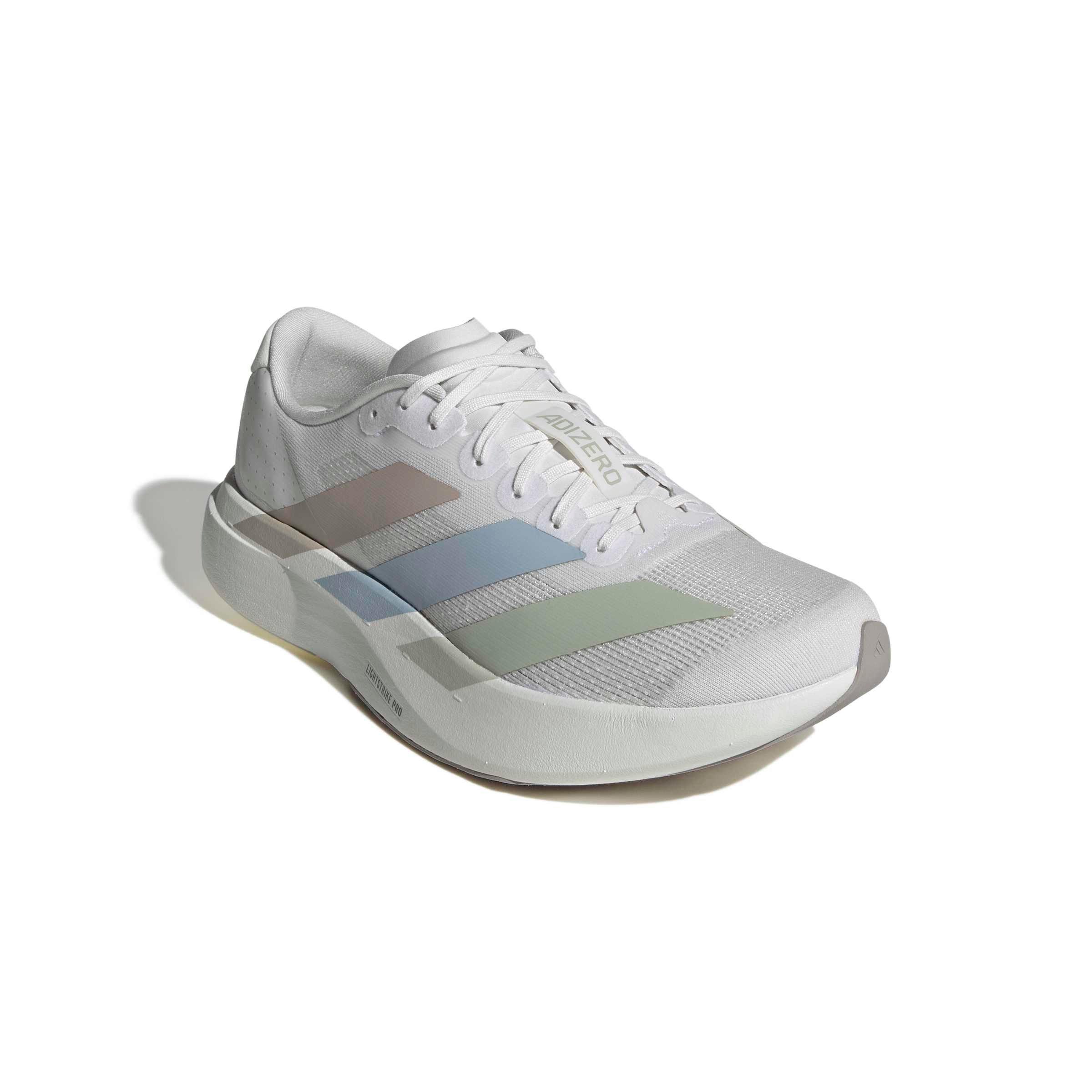 adidas Adizero EVO SL "Crystal White/Wonder Blue/Wonder Blue" Men's Running Shoe - WHITE/BLUE/BLUE Thumbnail View 3