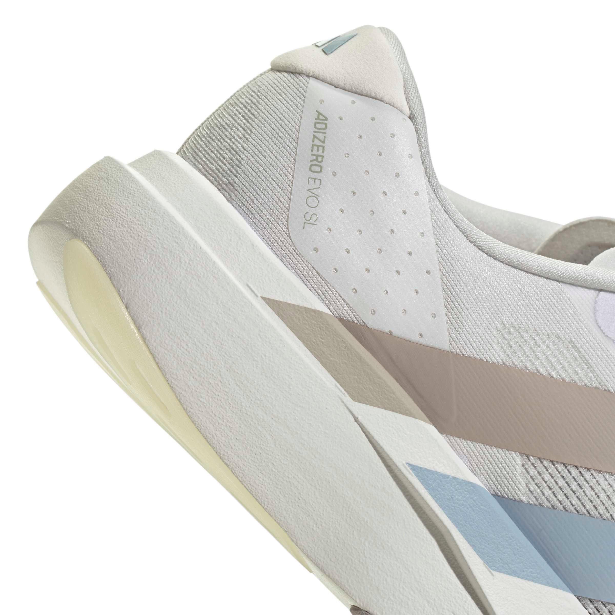 adidas Adizero EVO SL "Crystal White/Wonder Blue/Wonder Blue" Men's Running Shoe - WHITE/BLUE/BLUE Thumbnail View 8