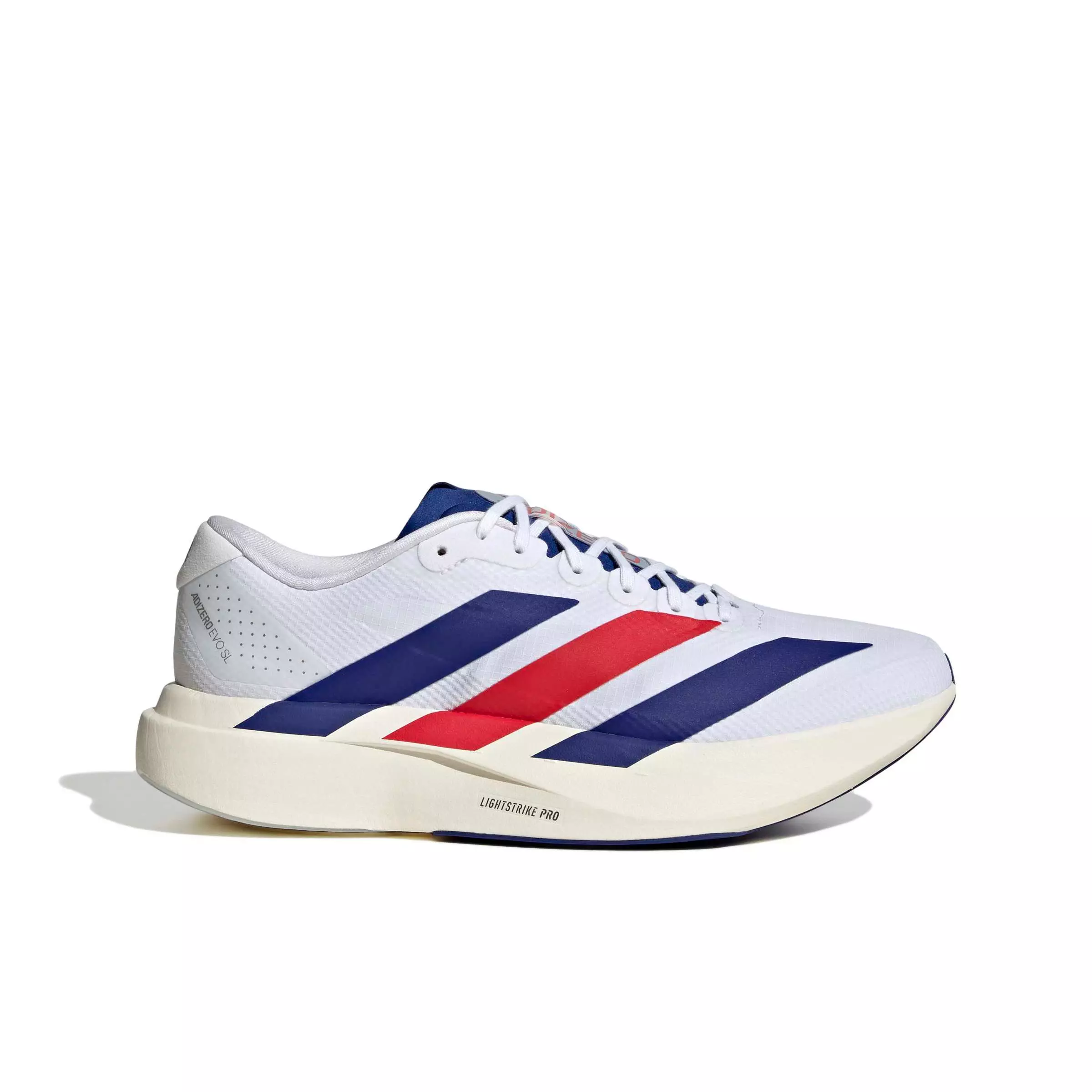 adidas Adizero EVO SL "Ftwr White/Mystery Ink/Pure Ruby" Men's Running Shoe - WHITE/INK/RUBY