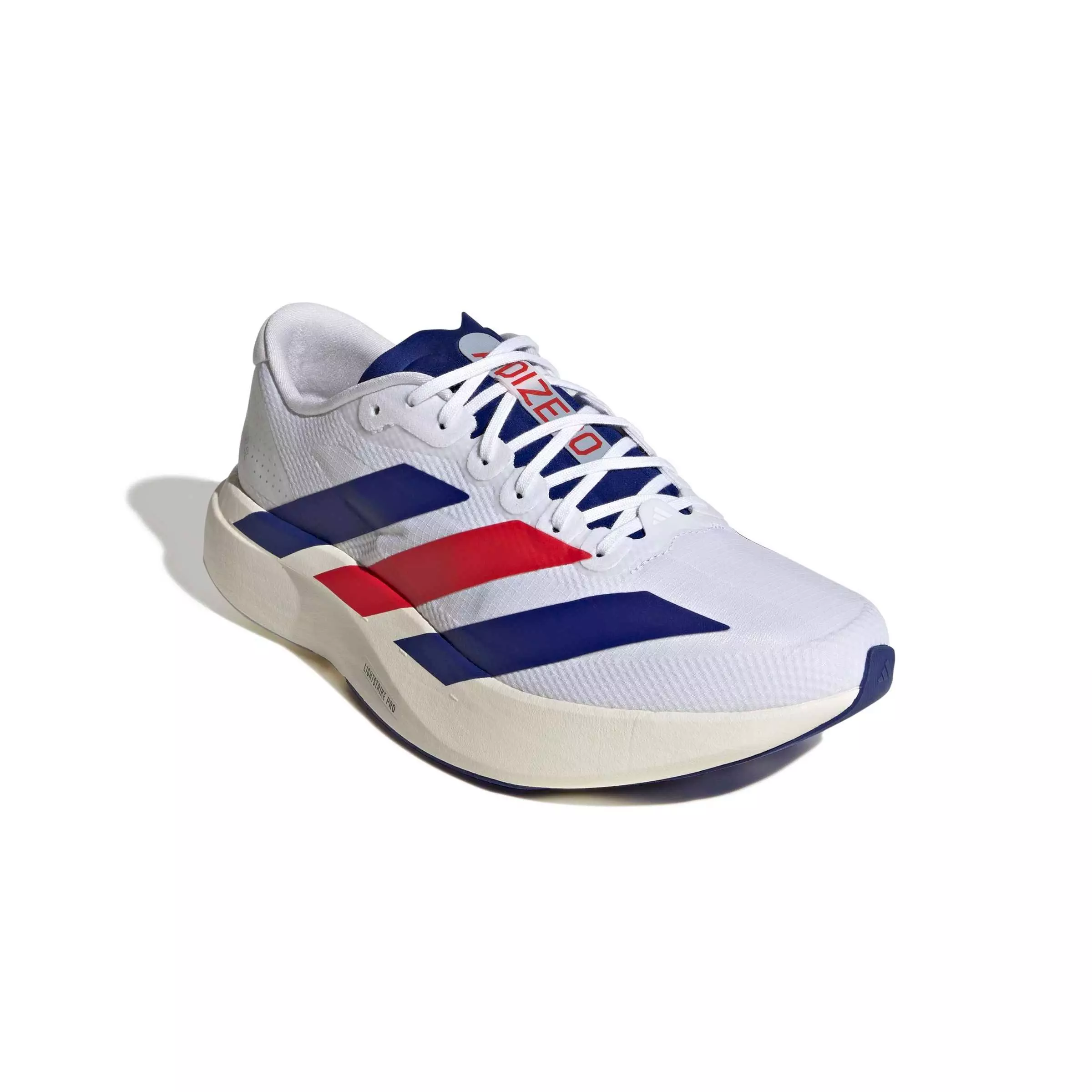 adidas Adizero EVO SL "Ftwr White/Mystery Ink/Pure Ruby" Men's Running Shoe - WHITE/INK/RUBY