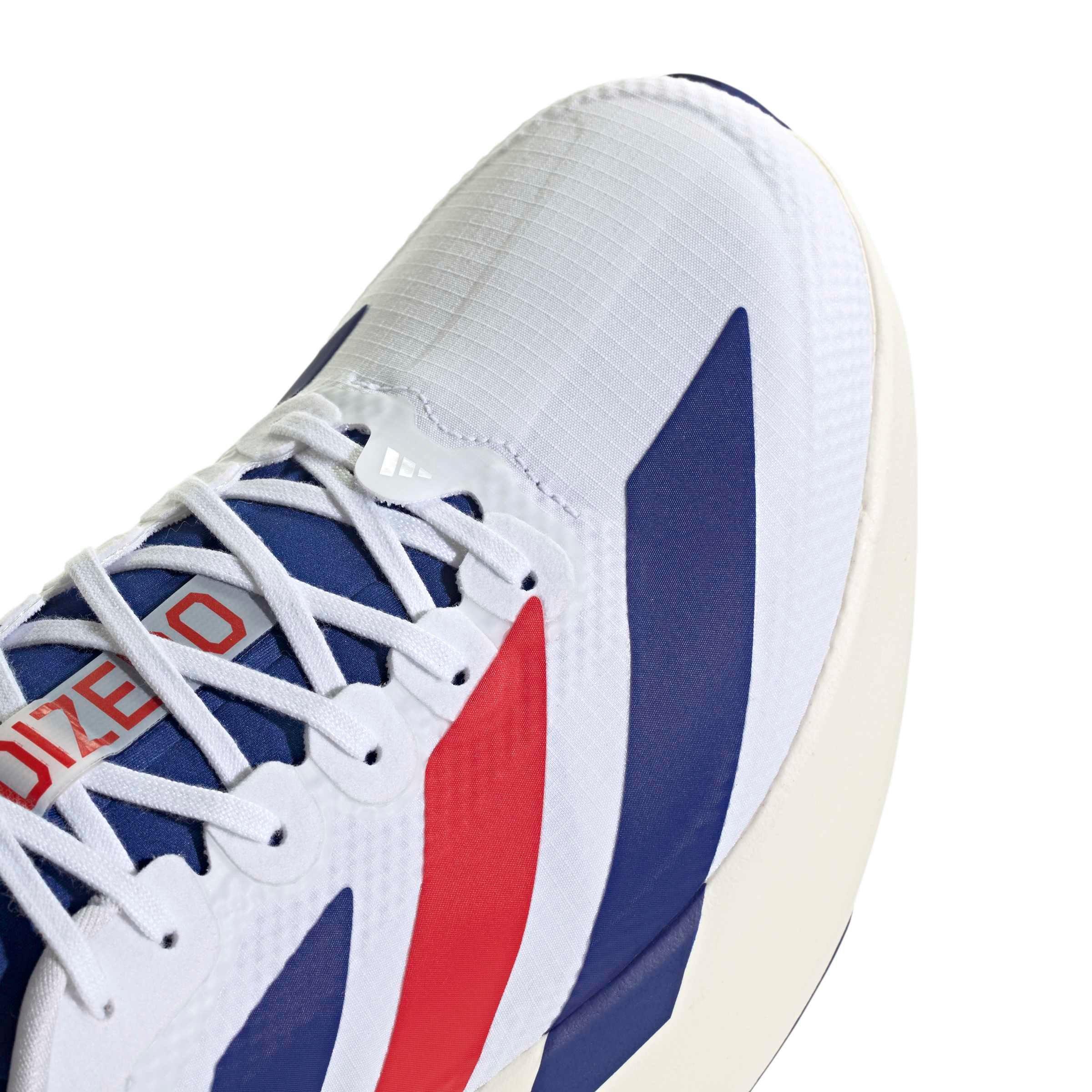 adidas Adizero EVO SL "Ftwr White/Mystery Ink/Pure Ruby" Men's Running Shoe - WHITE/INK/RUBY Thumbnail View 7