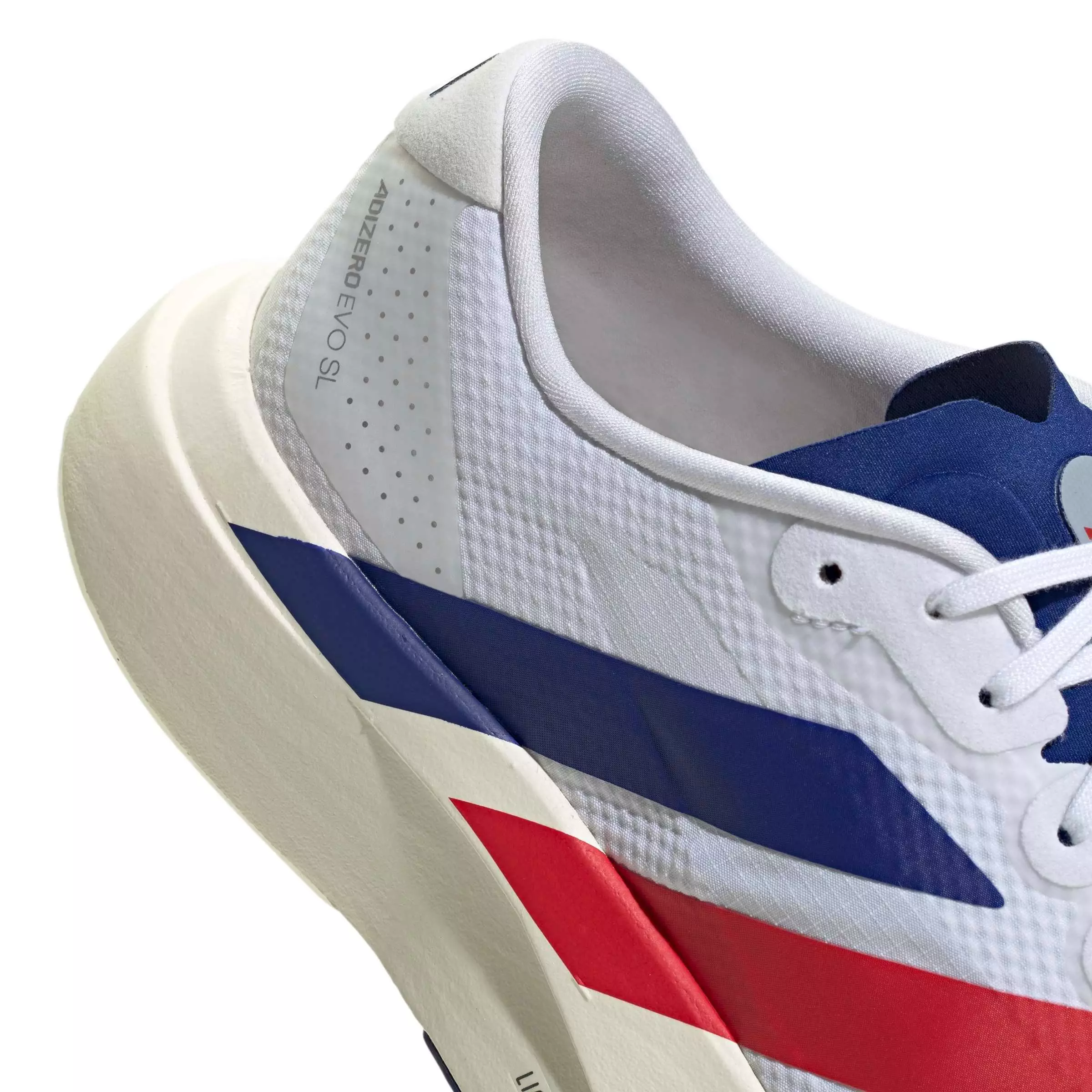 adidas Adizero EVO SL "Ftwr White/Mystery Ink/Pure Ruby" Men's Running Shoe - WHITE/INK/RUBY