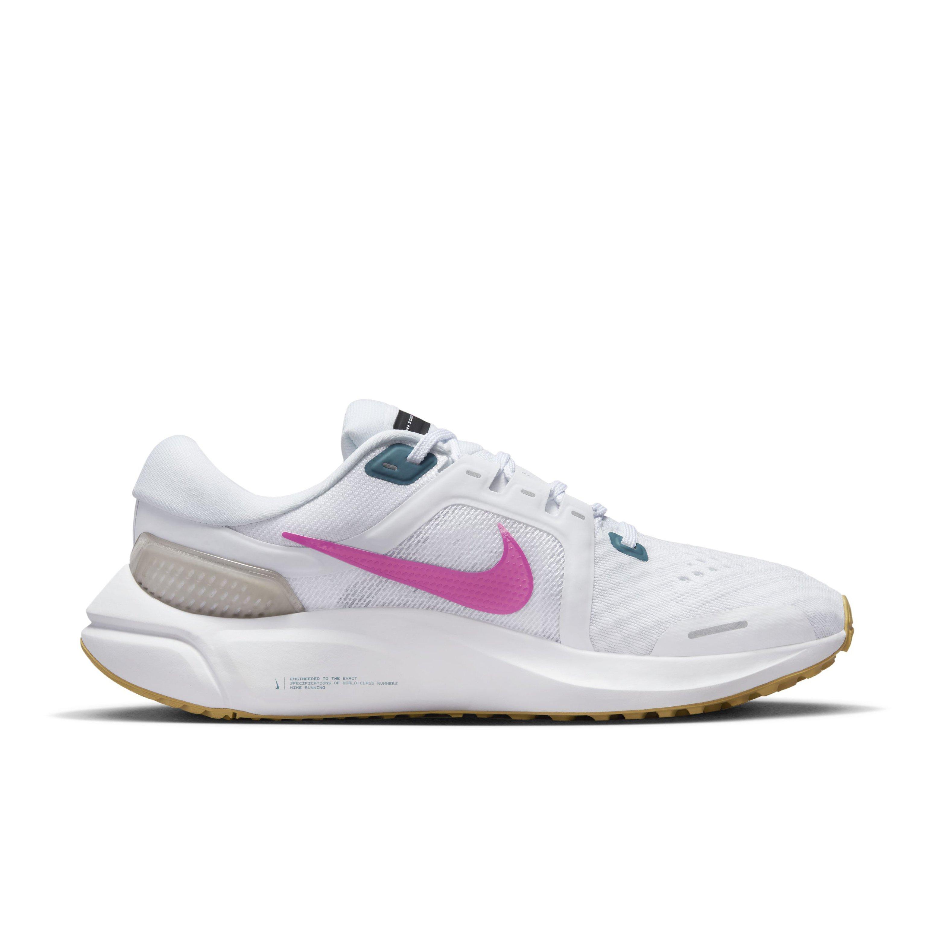 Nike Vomero 16 "White/Pink Spell/Noise Aqua/Wheat Gold" Women's Running Shoe - WHITE/PINK/AQUA/GOLD Thumbnail View 1