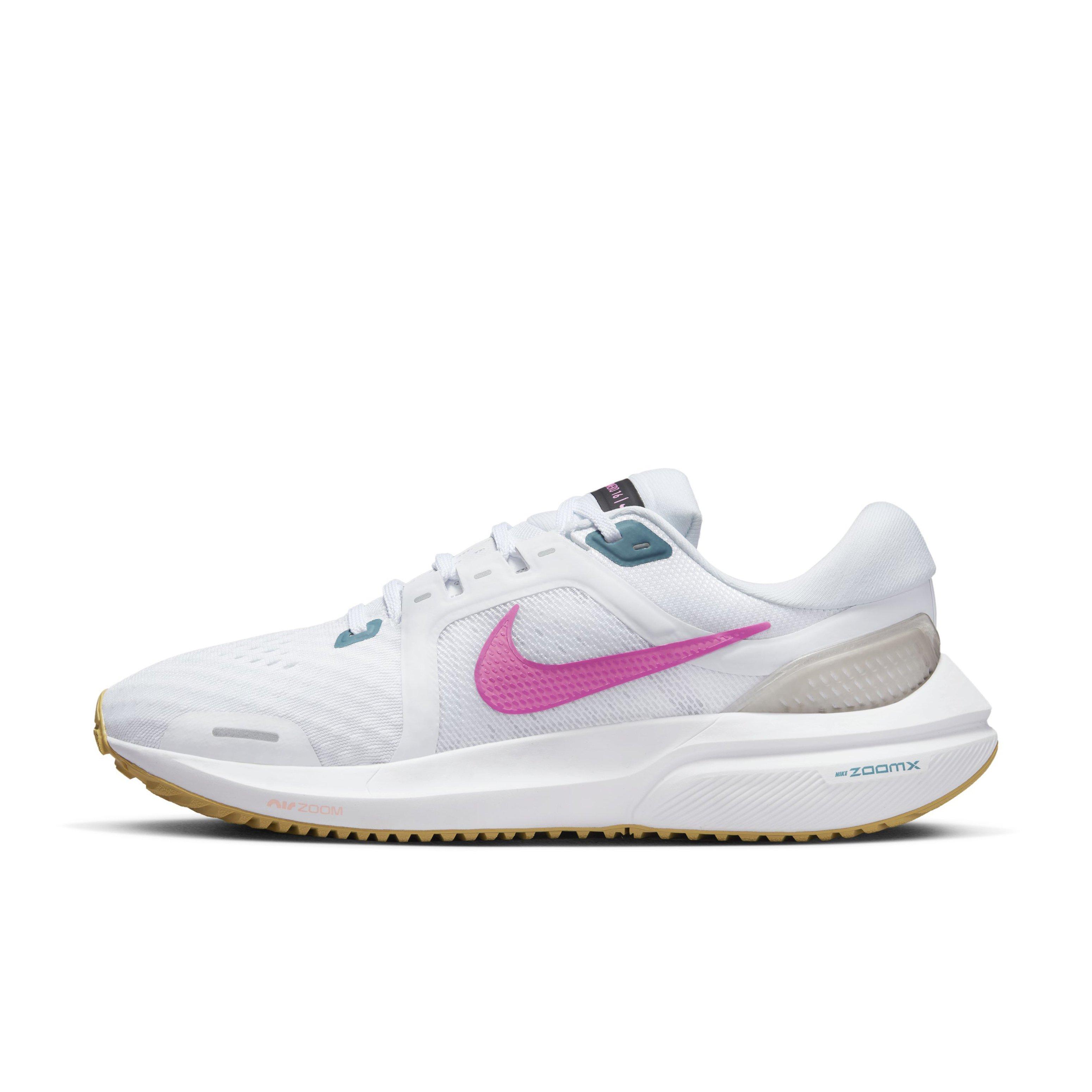 Nike Vomero 16 "White/Pink Spell/Noise Aqua/Wheat Gold" Women's Running Shoe - WHITE/PINK/AQUA/GOLD Thumbnail View 2