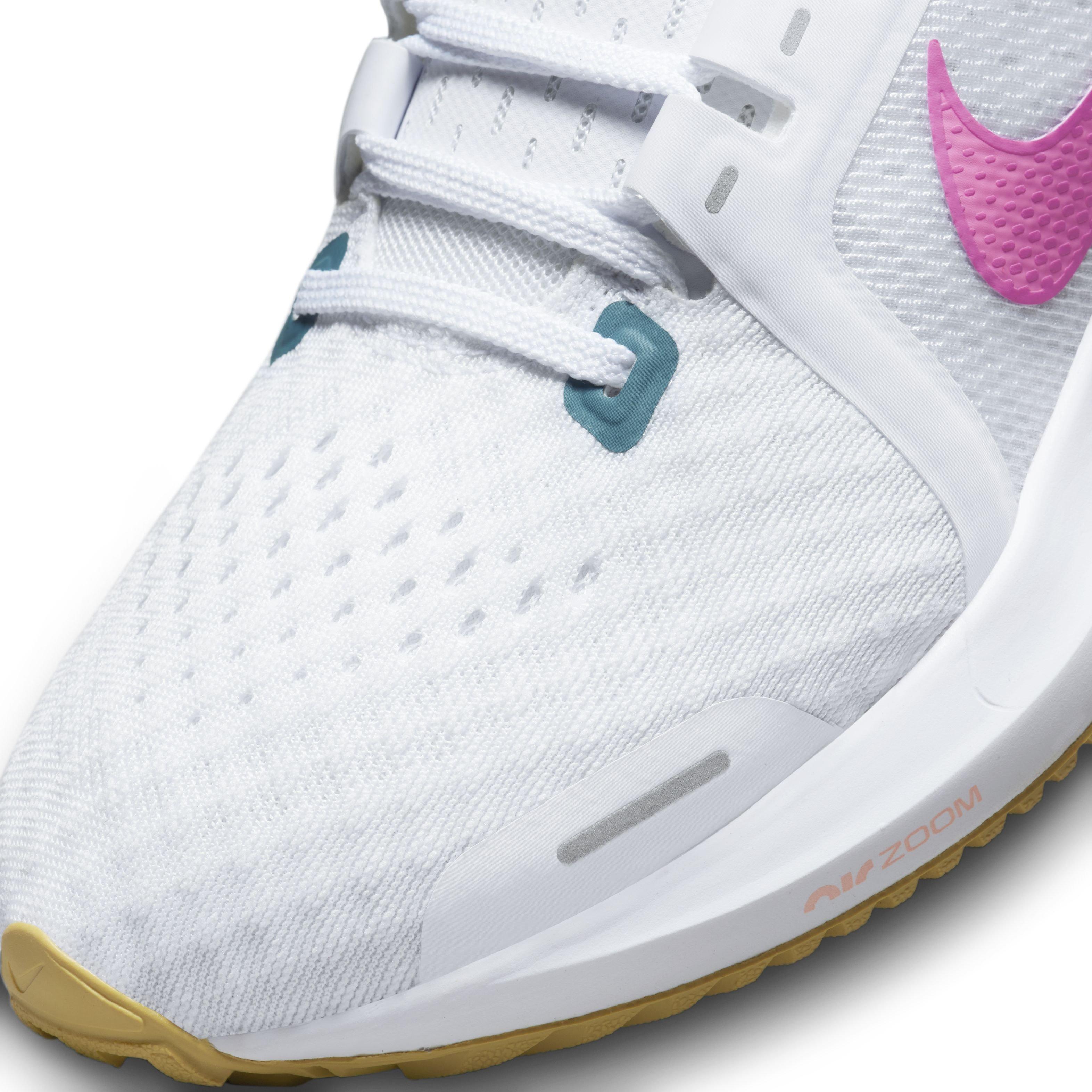 Nike Vomero 16 "White/Pink Spell/Noise Aqua/Wheat Gold" Women's Running Shoe - WHITE/PINK/AQUA/GOLD Thumbnail View 7