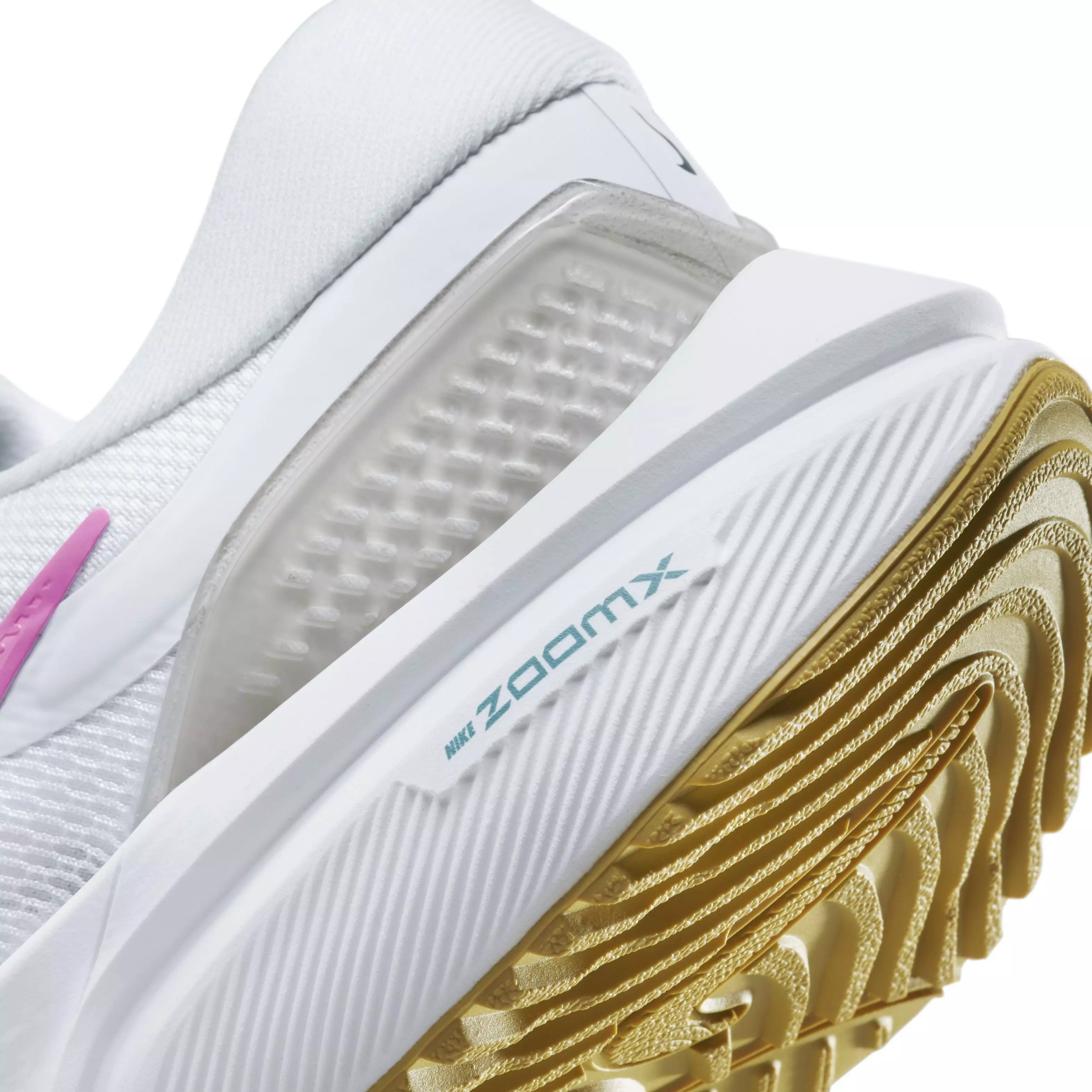Nike Vomero 16 "White/Pink Spell/Noise Aqua/Wheat Gold" Women's Running Shoe - WHITE/PINK/AQUA/GOLD