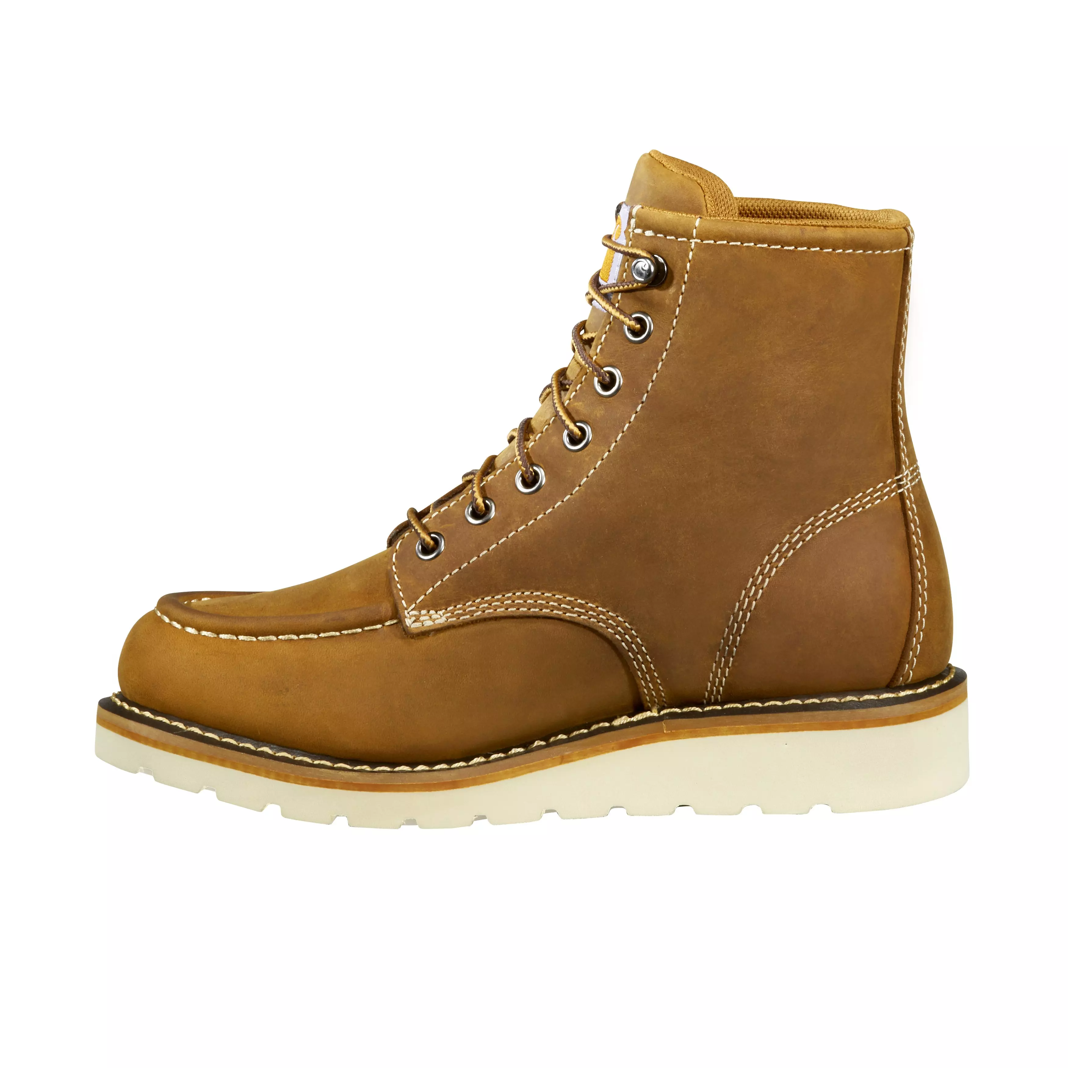 Carhartt Waterproof 6" Moc Steel Toe "Brown Oil Tanned" Women's Wedge Work Boot - BROWN