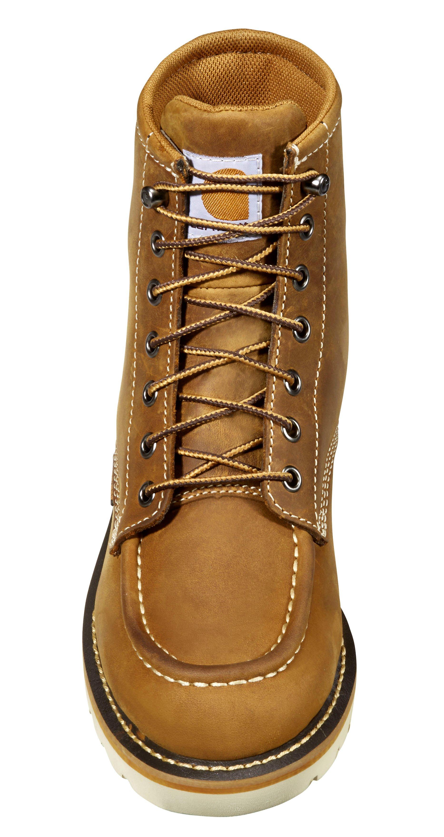 Carhartt Waterproof 6" Moc Steel Toe "Brown Oil Tanned" Women's Wedge Work Boot - BROWN Thumbnail View 6