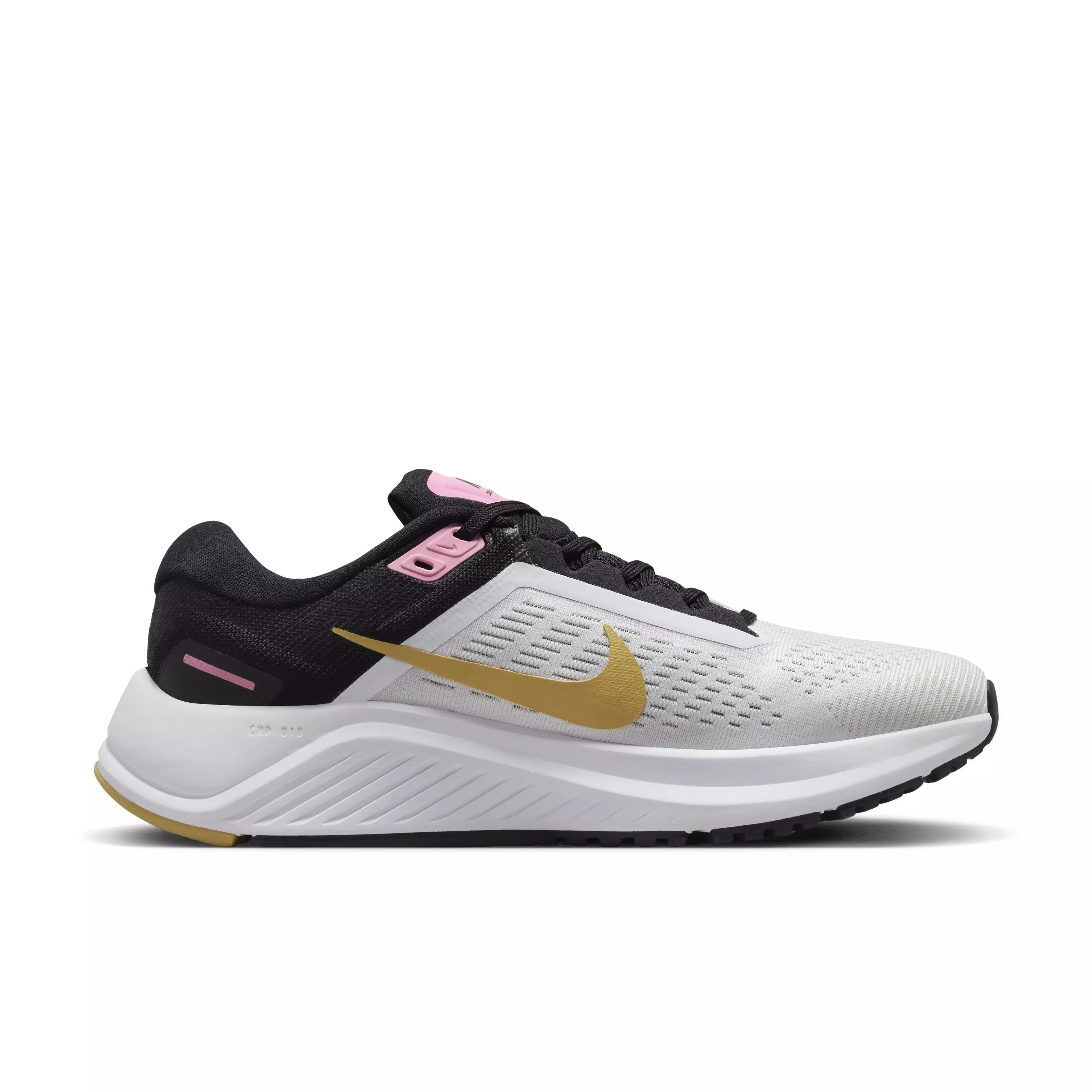 Nike Structure 24 "White/Wheat Gold/Black/Pink Spell" Women's Running Shoe - WHITE/GOLD/BLACK/PINK