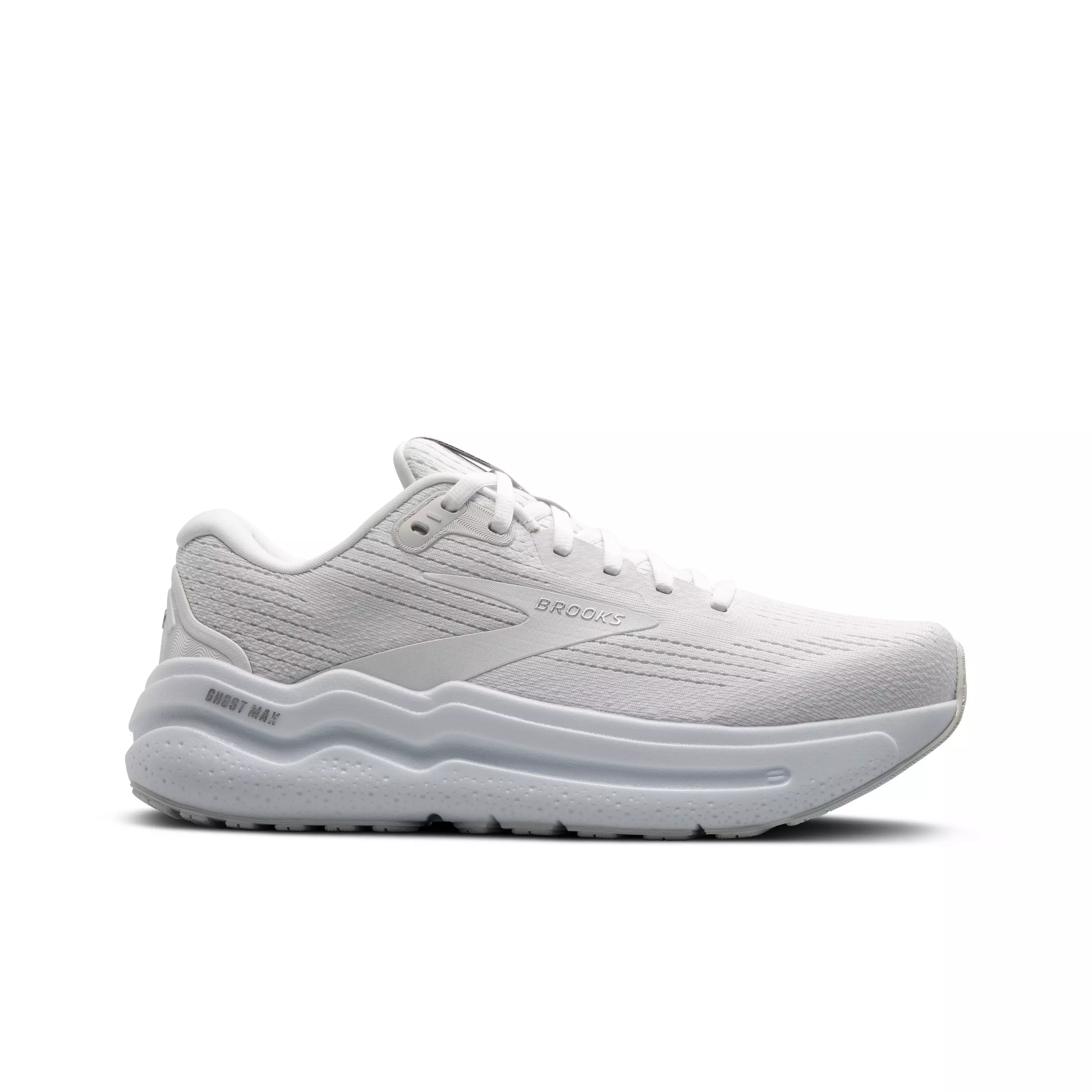 Brooks Ghost Max 2 "Bright White/Bright White" Men's Wide Running Shoe - WHITE/WHITE