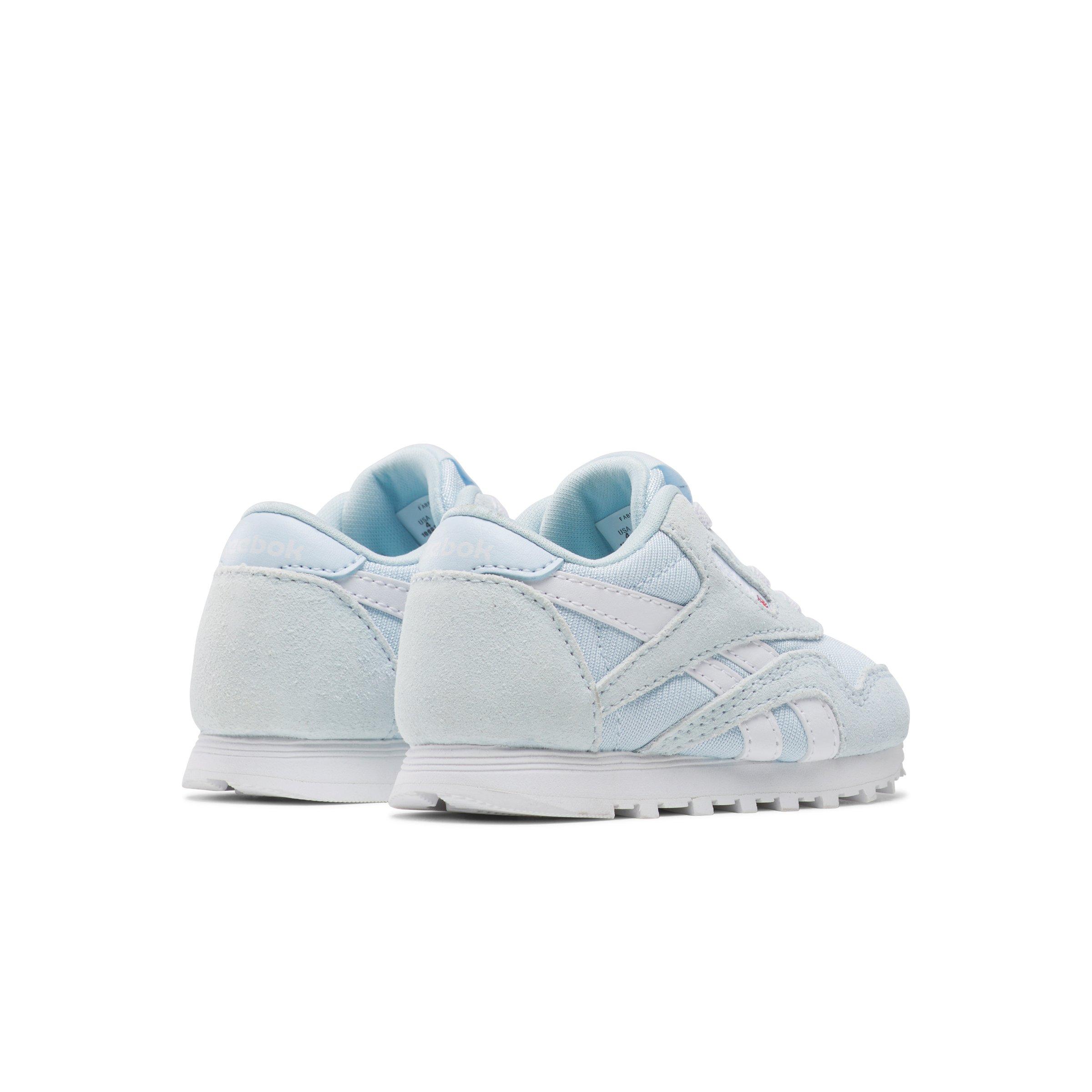 Reebok CL Nylon Infant Girls' "Light Blue/White" Shoe
