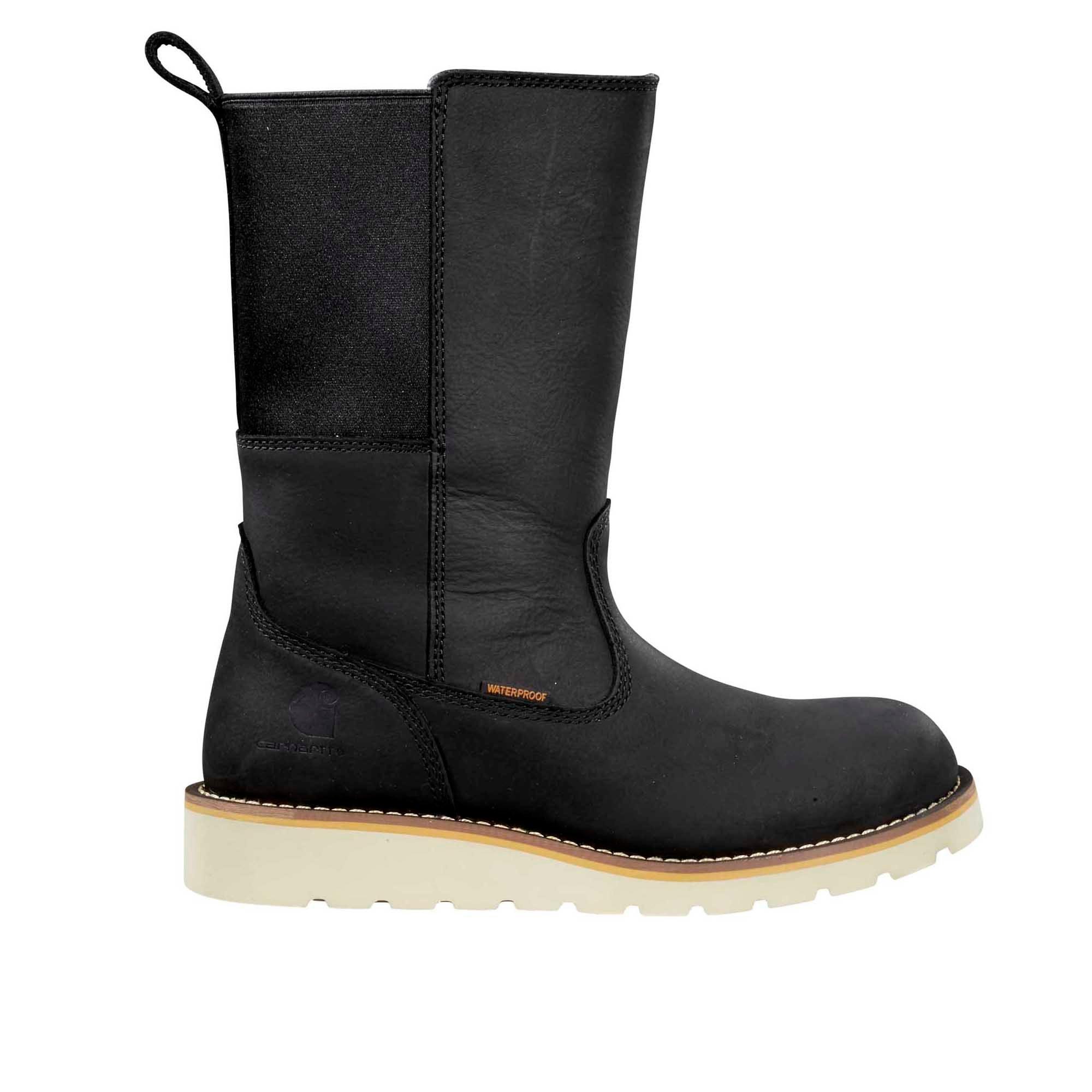 Carhartt Waterproof 10" Soft Toe Wellington "Black" Women's Wedge Boot - BLACK Thumbnail View 1