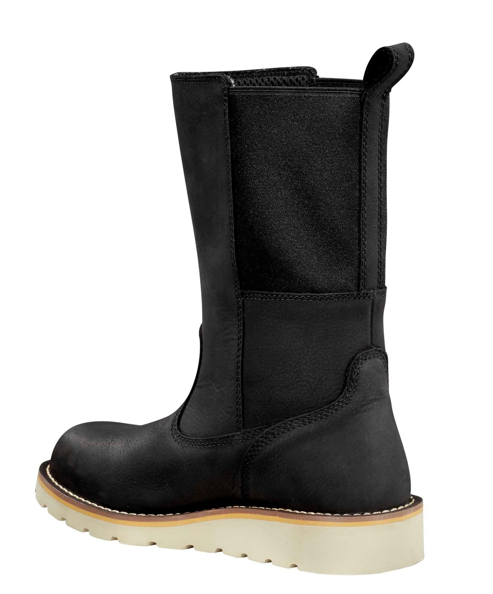 Carhartt Waterproof 10" Soft Toe Wellington "Black" Women's Wedge Boot - BLACK Thumbnail View 4