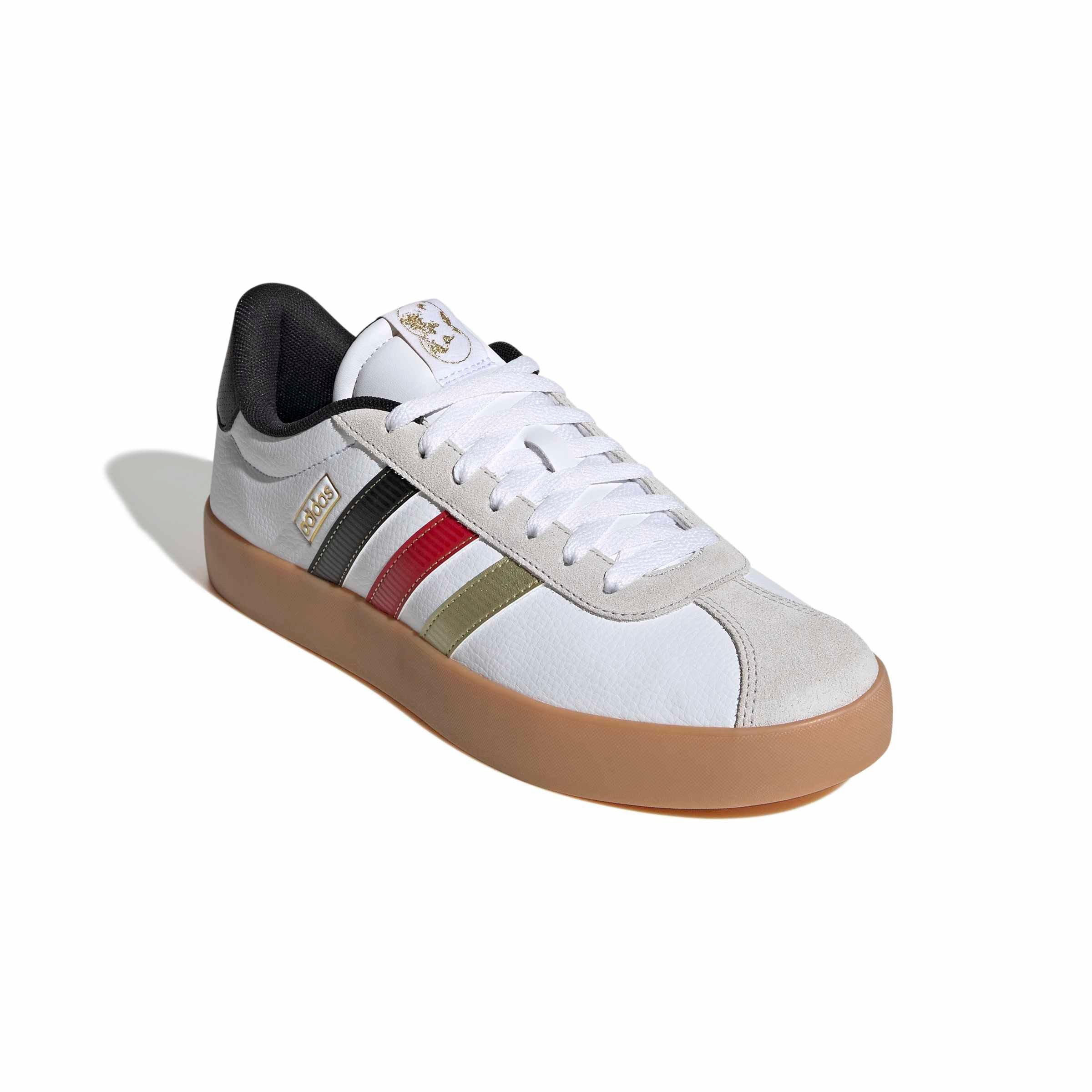 adidas VL Court 3.0 "Ftwr White/Core Black/Gold Metallic" Men's Shoe - WHITE/BLACK/GOLD Thumbnail View 3