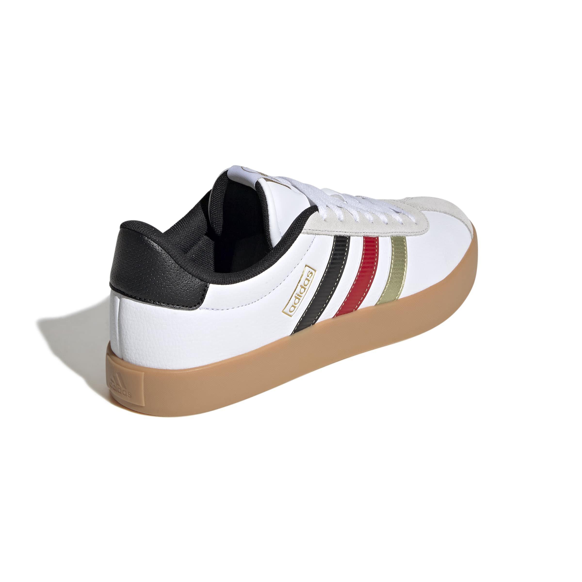 adidas VL Court 3.0 "Ftwr White/Core Black/Gold Metallic" Men's Shoe - WHITE/BLACK/GOLD Thumbnail View 4