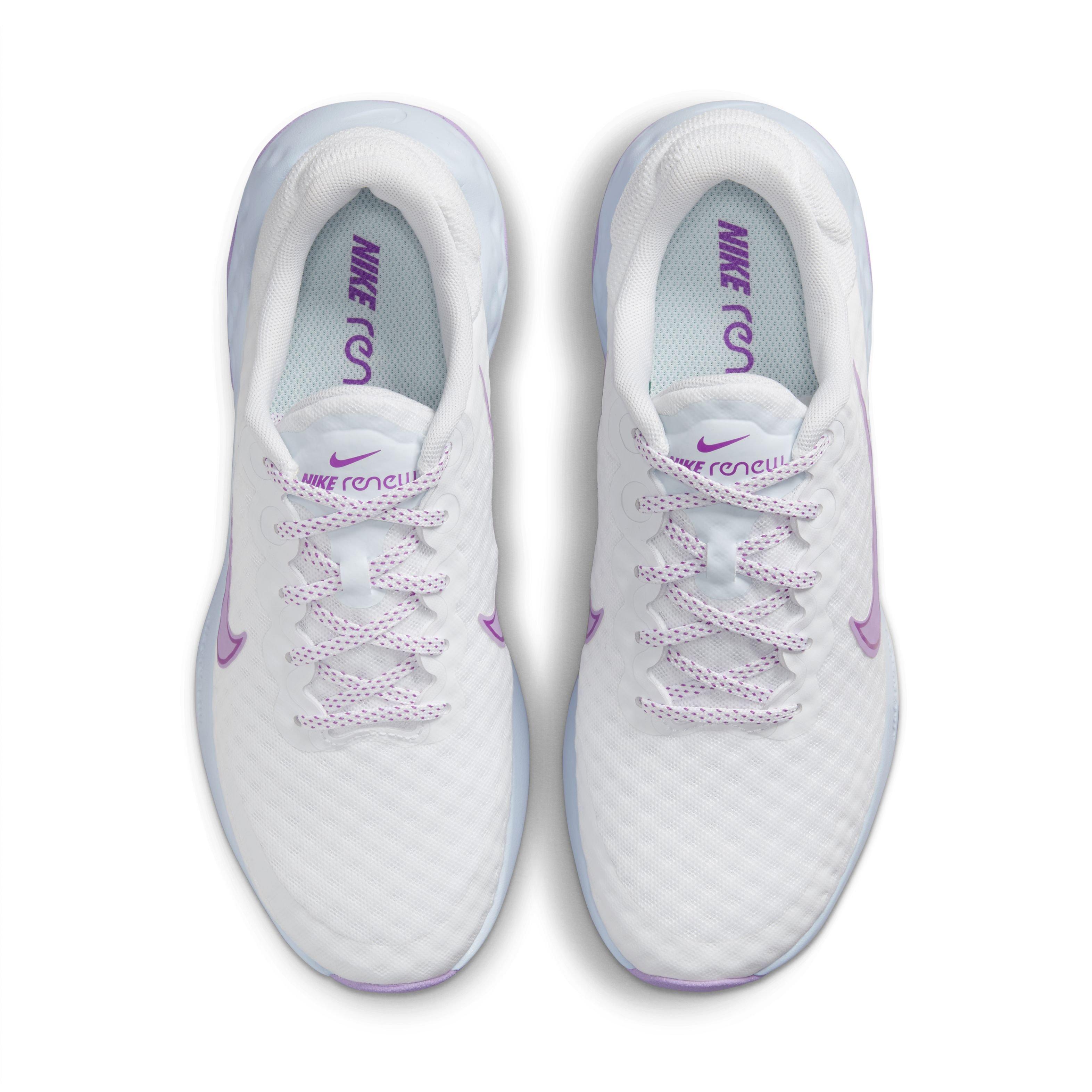 Nike Renew Ride 3 "White/Rush Fuchsia/Blue Tint" Women's Running Shoe - WHITE/FUCHSIA/BLUE Thumbnail View 4