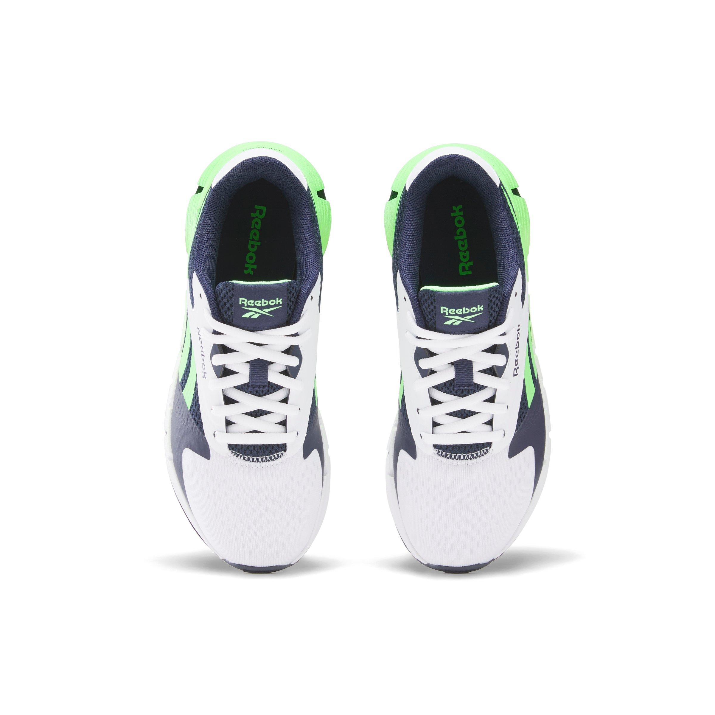 Reebok Zig Dynamica 5 Grade School Boys' "White/Navy/Green" Running Shoe