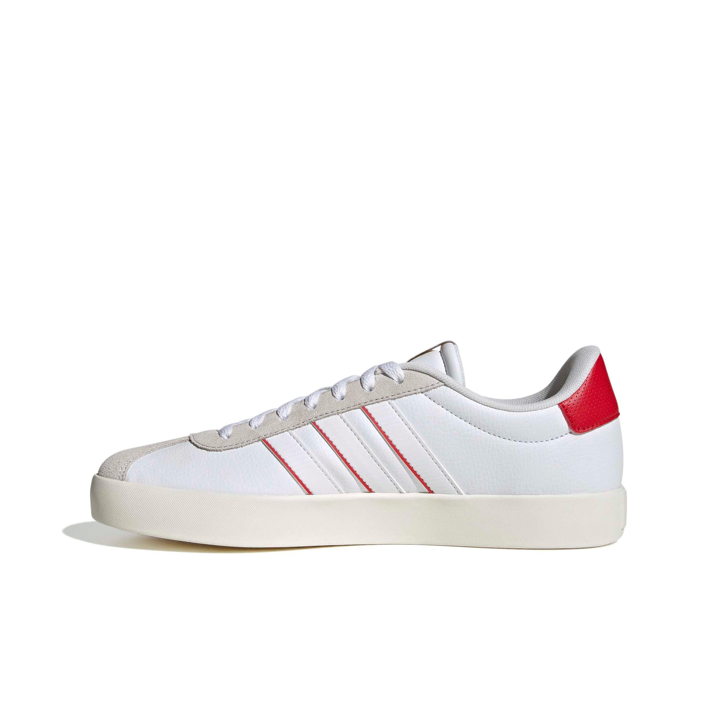 adidas VL Court 3.0 "Ftwr White/Collegiate Red/Off White" Men's Shoe - WHITE/RED/OFF WHITE Thumbnail View 2