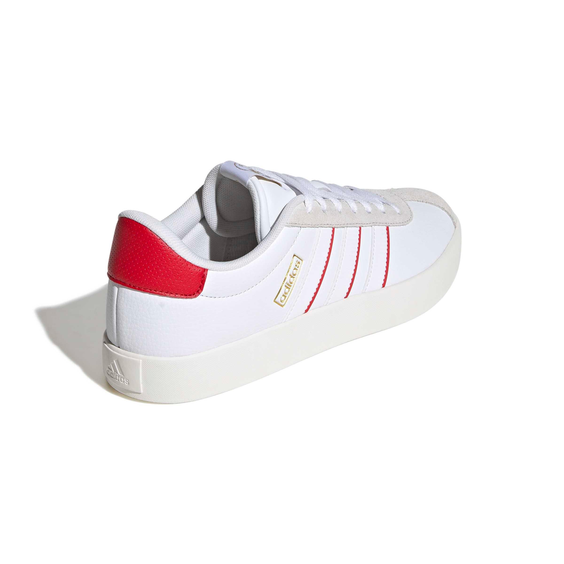 adidas VL Court 3.0 "Ftwr White/Collegiate Red/Off White" Men's Shoe - WHITE/RED/OFF WHITE Thumbnail View 4