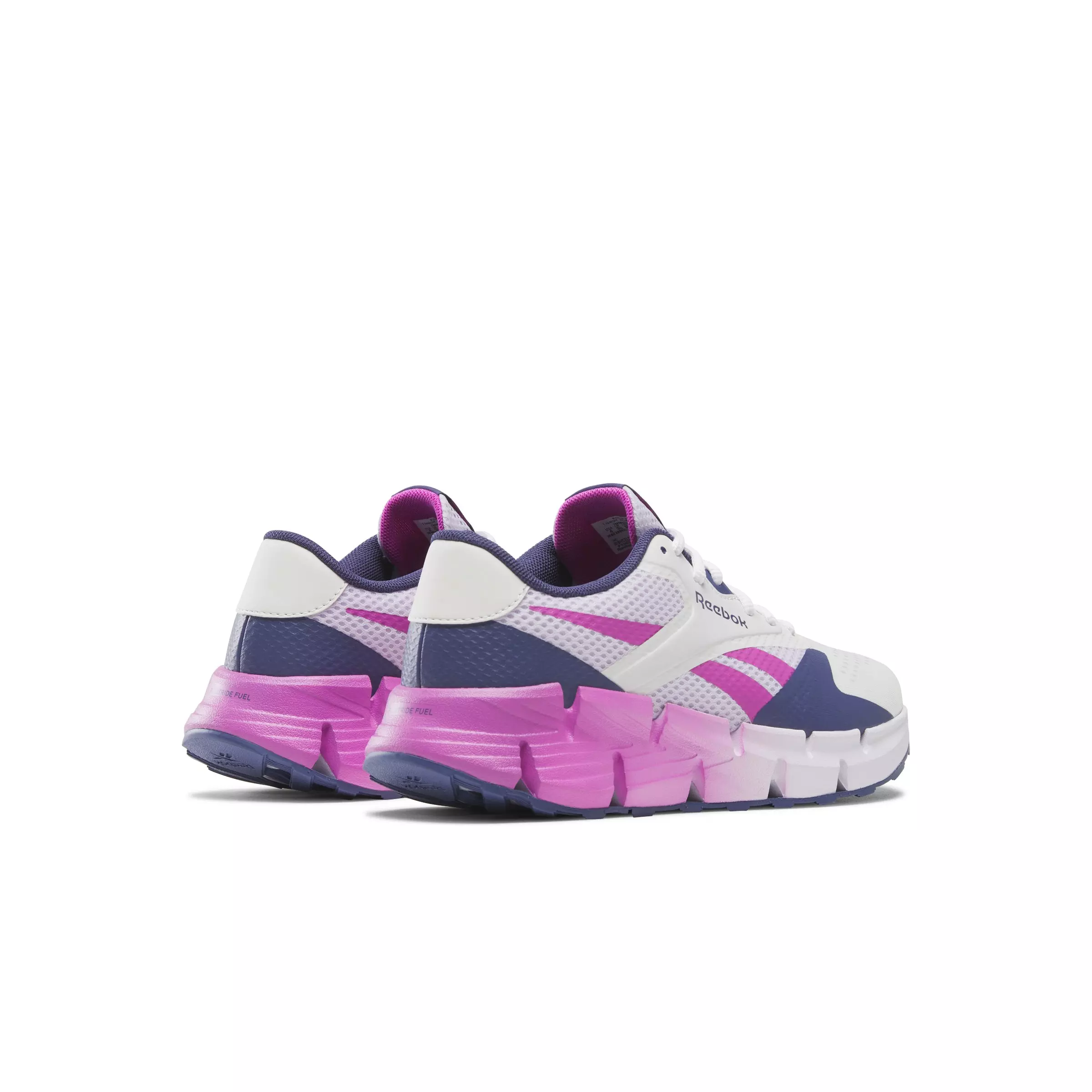 Reebok Zig Dynamica 5 "Grey/Purple/Navy" Grade School Girls' Running Shoe - GREY/PURPLE/NAVY