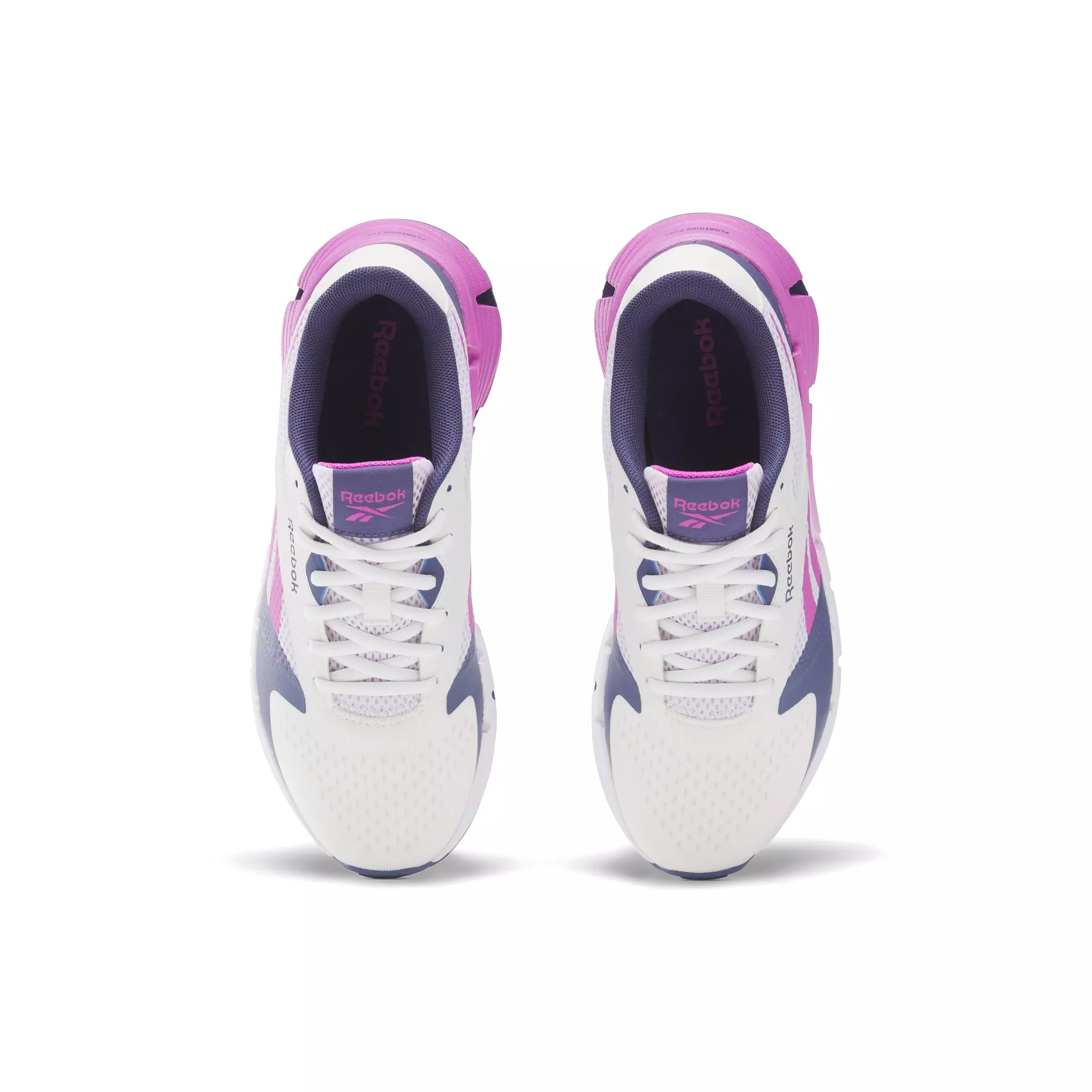Reebok Zig Dynamica 5 "Grey/Purple/Navy" Grade School Girls' Running Shoe - GREY/PURPLE/NAVY