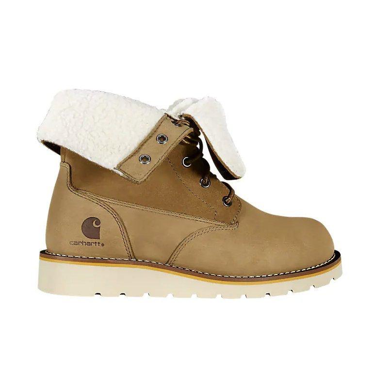 Carhartt 8" Waterproof Insulated Wedge Fold Down "Hickory" Women's Winter Boot - HICKORY Thumbnail View 1