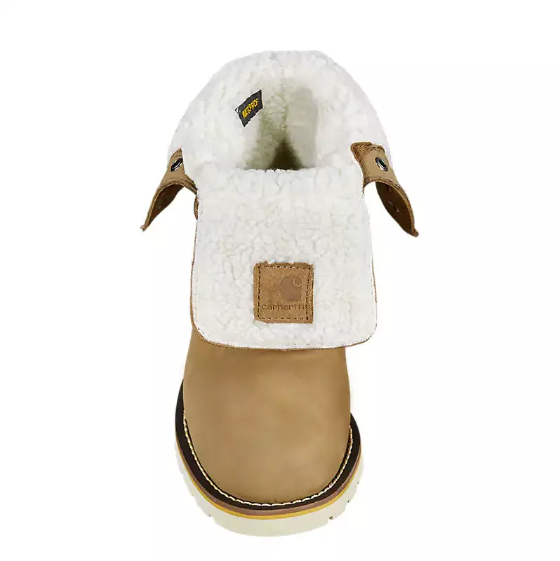 Carhartt 8" Waterproof Insulated Wedge Fold Down "Hickory" Women's Winter Boot - HICKORY