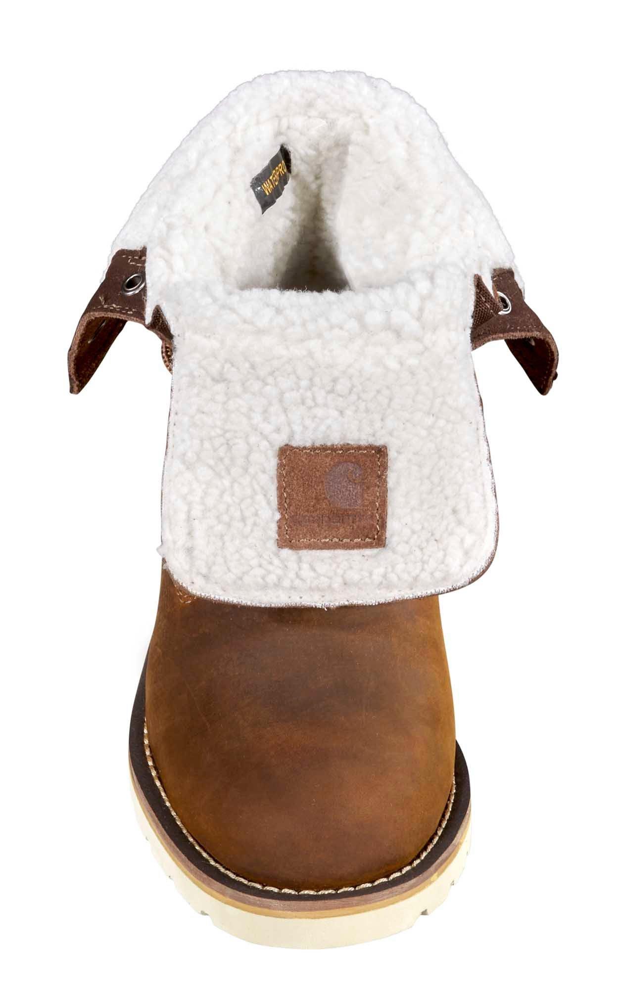 Carhartt 8" Waterproof Insulated Wedge Fold Down "Dark Brown" Women's Winter Boot - DK BROWN Thumbnail View 12