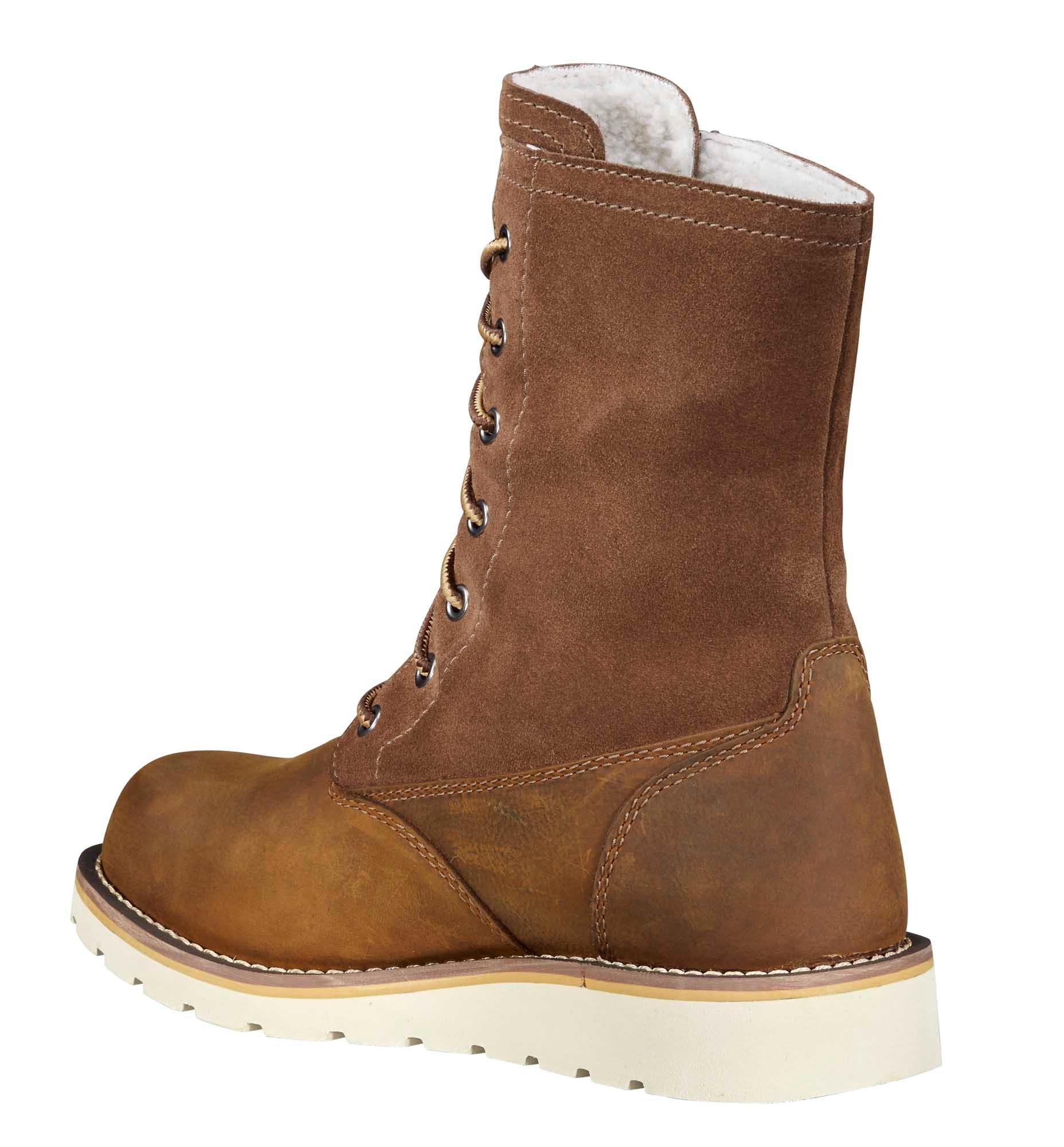 Carhartt 8" Waterproof Insulated Wedge Fold Down "Dark Brown" Women's Winter Boot - DK BROWN Thumbnail View 6