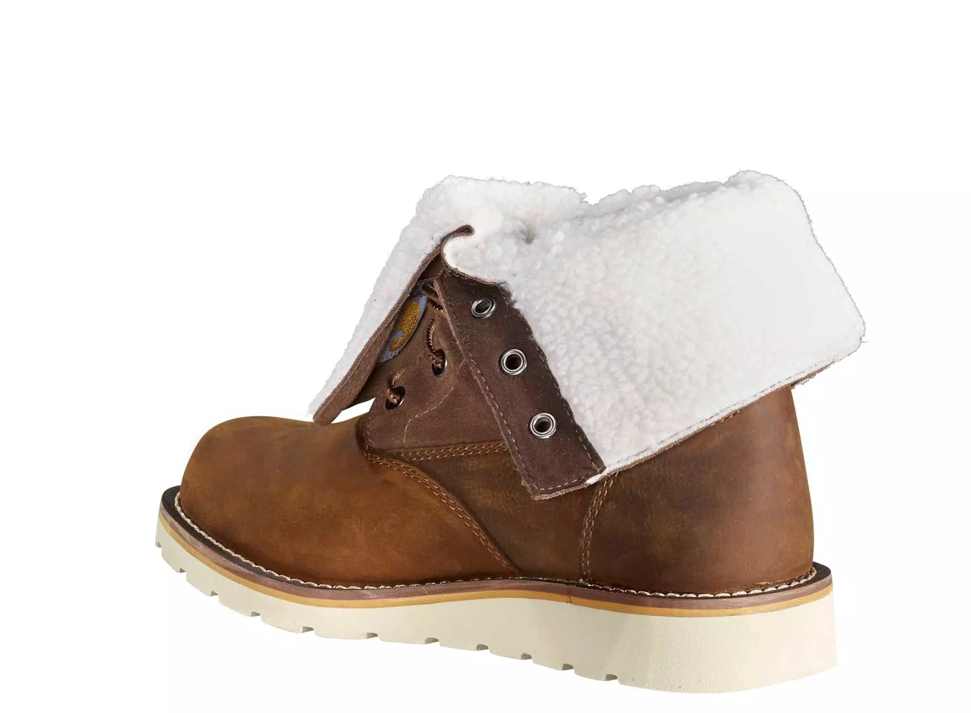 Carhartt 8" Waterproof Insulated Wedge Fold Down "Dark Brown" Women's Winter Boot - DK BROWN