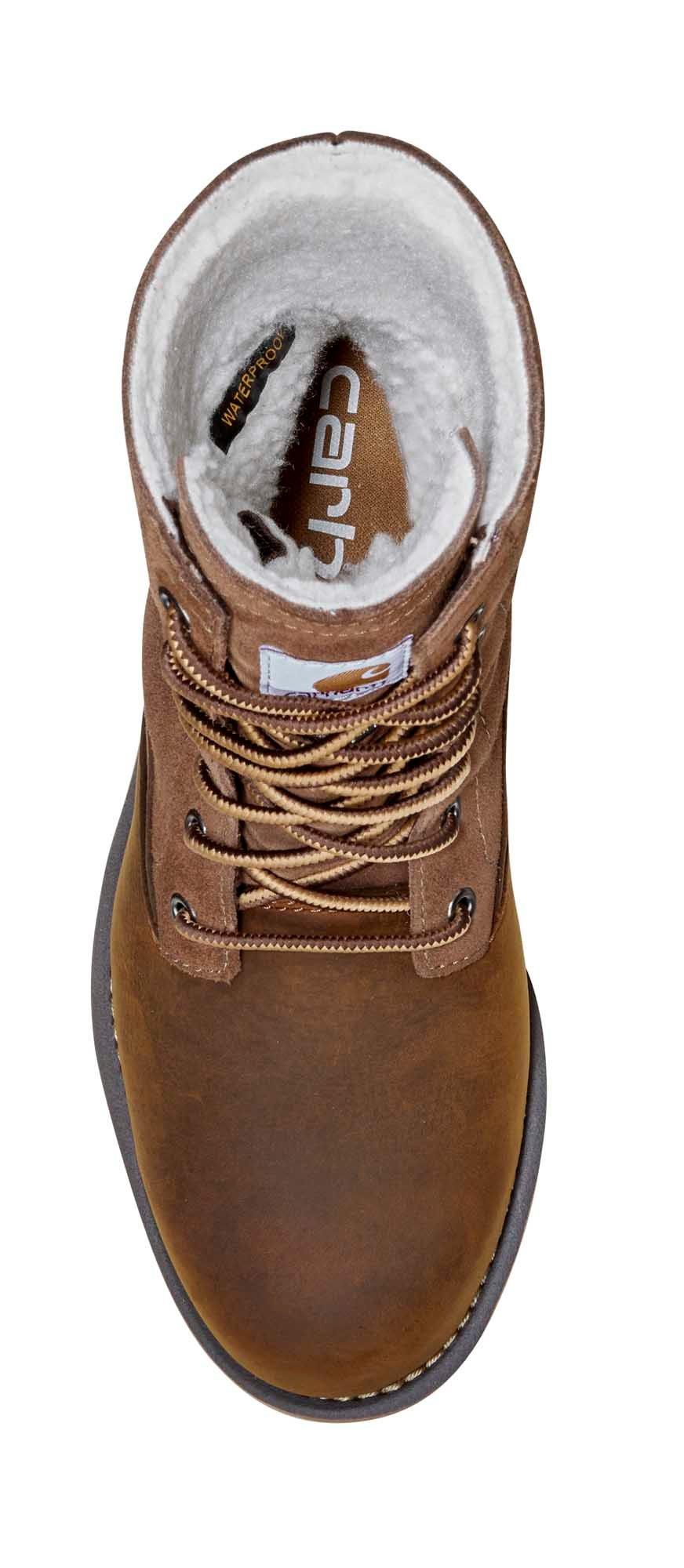 Carhartt 8" Waterproof Insulated Wedge Fold Down "Dark Brown" Women's Winter Boot - DK BROWN Thumbnail View 9