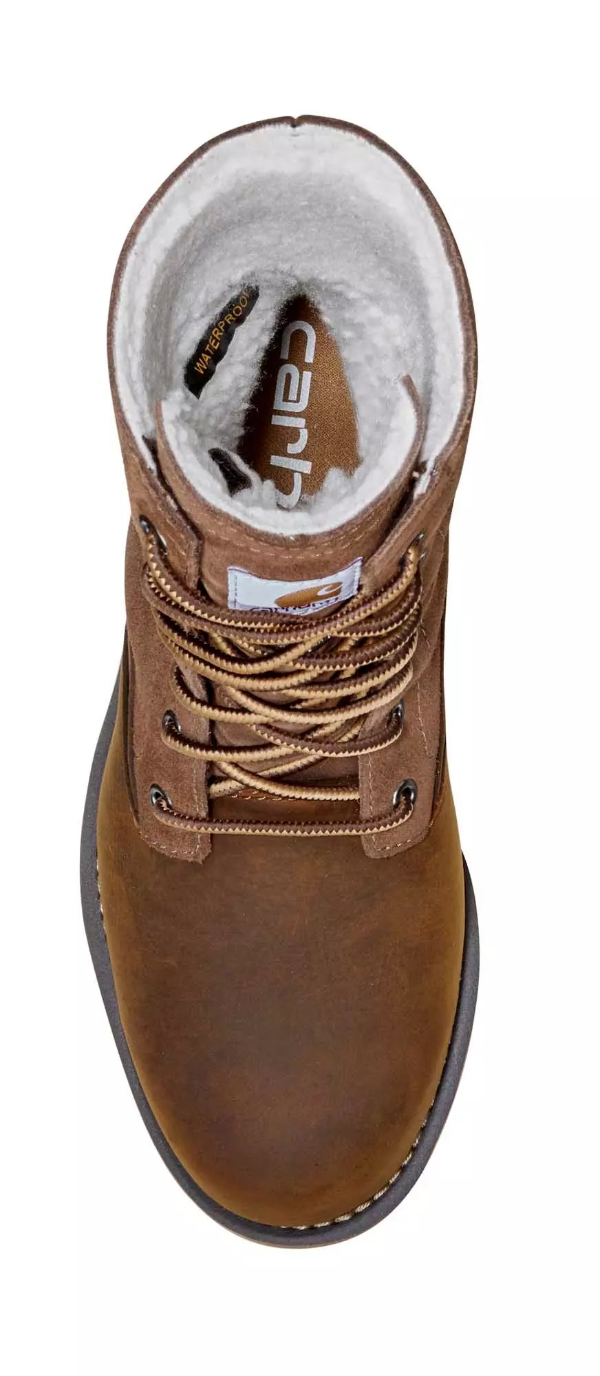 Carhartt 8" Waterproof Insulated Wedge Fold Down "Dark Brown" Women's Winter Boot - DK BROWN