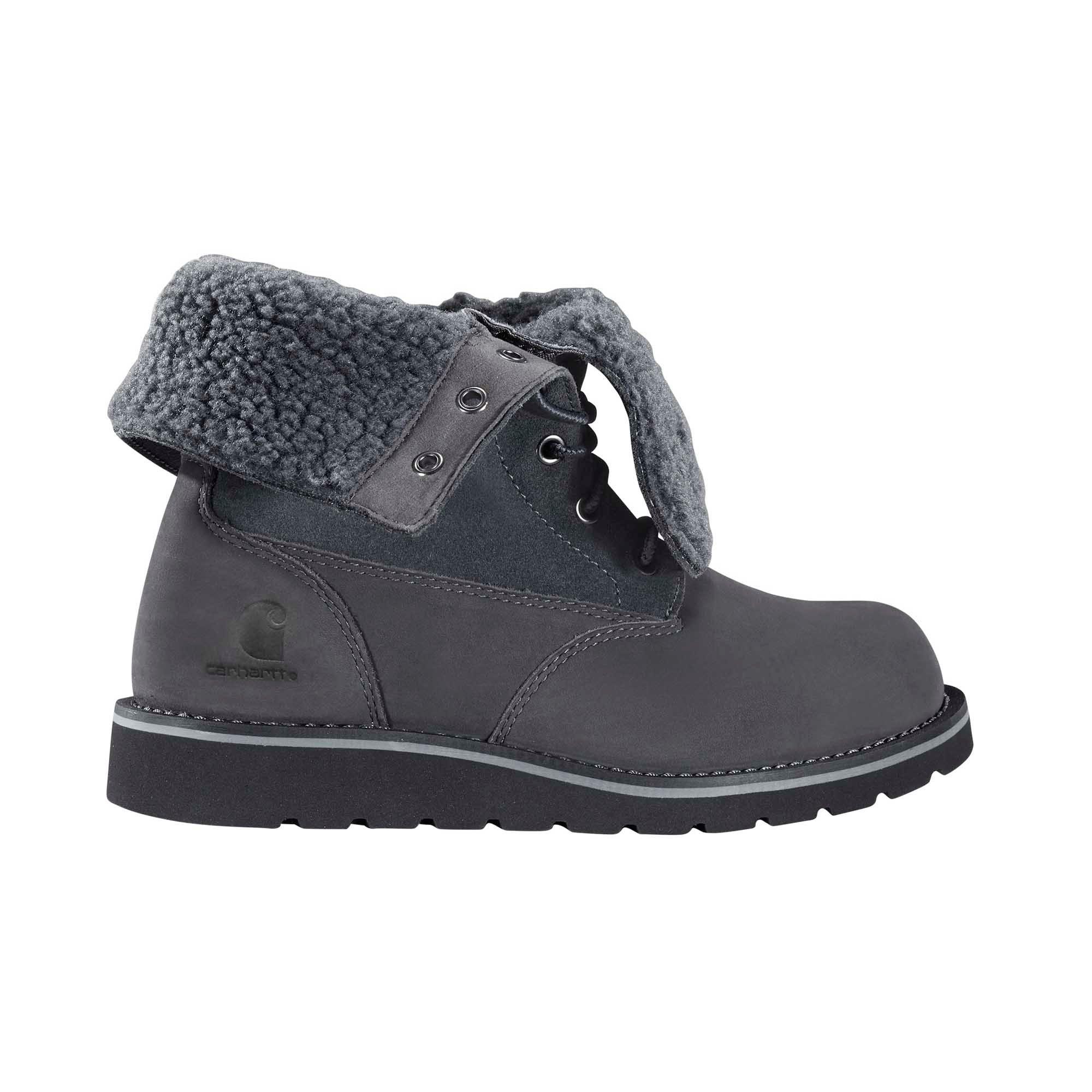 Carhartt 8" Waterproof Insulated Wedge Fold Down "Shadow" Women's Winter Boot - SHADOW Thumbnail View 3