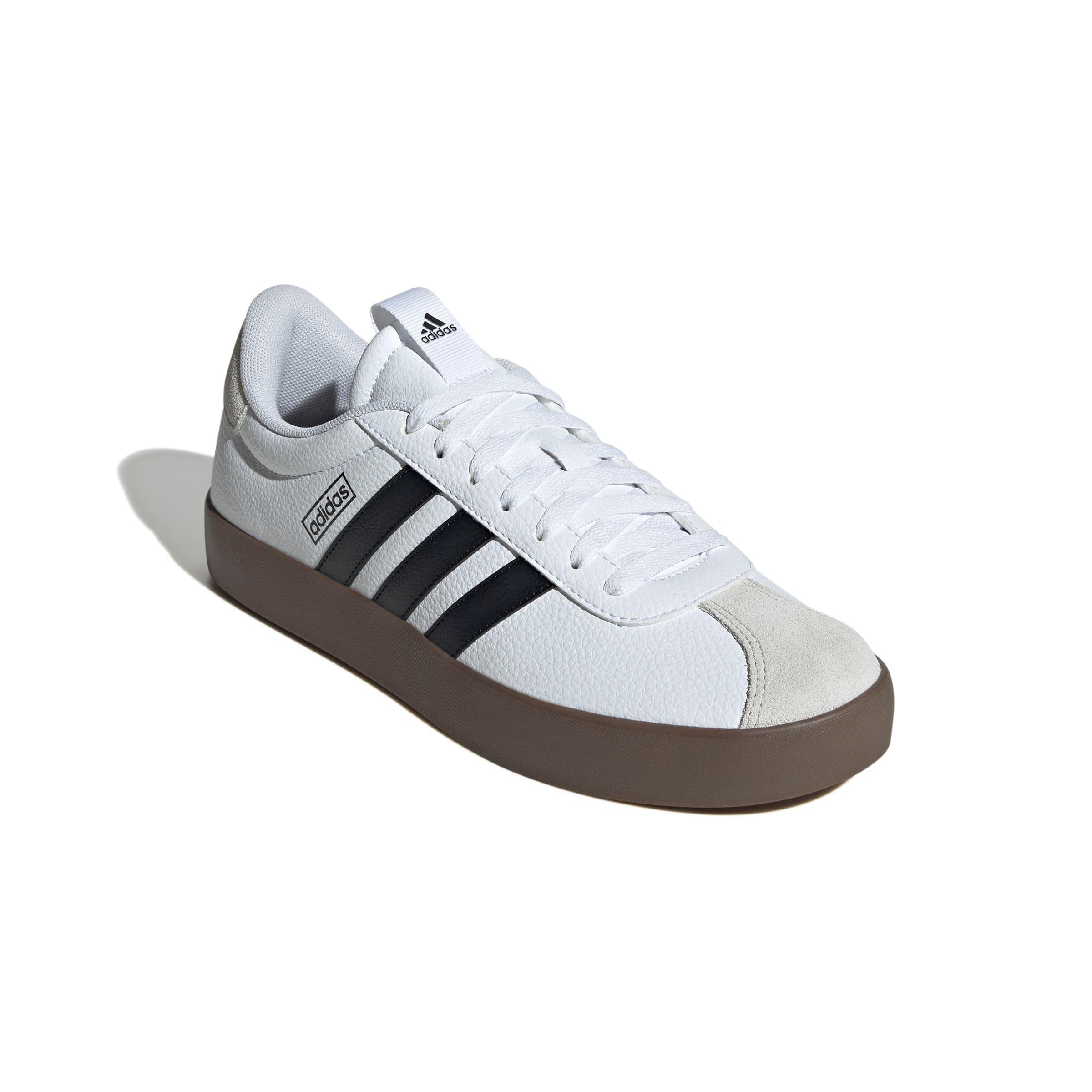 adidas VL Court 3.0 "Ftwr White/Core Black/Grey One" Men's Shoe - WHITE/BLACK/GREY Thumbnail View 3