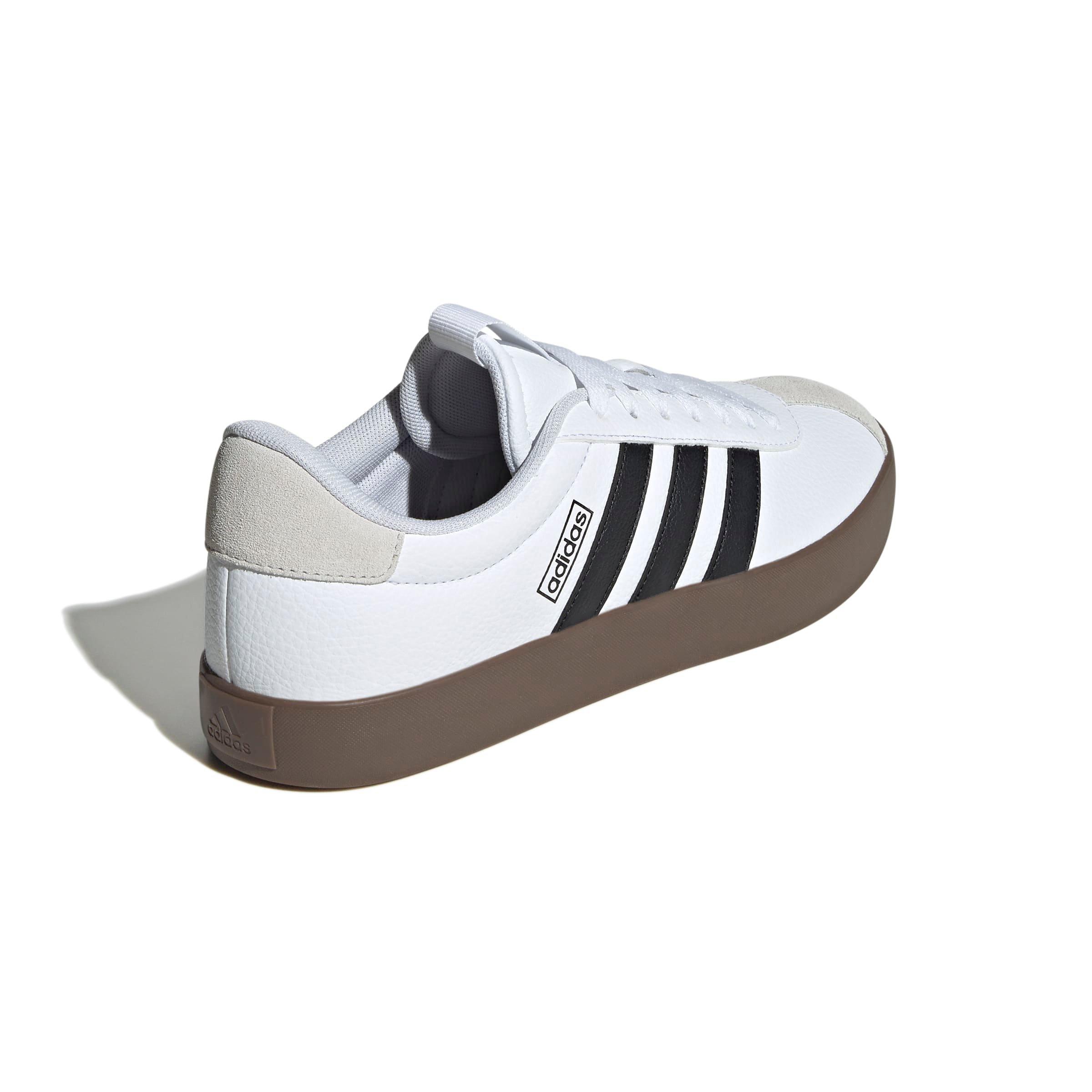 adidas VL Court 3.0 "Ftwr White/Core Black/Grey One" Men's Shoe - WHITE/BLACK/GREY Thumbnail View 4