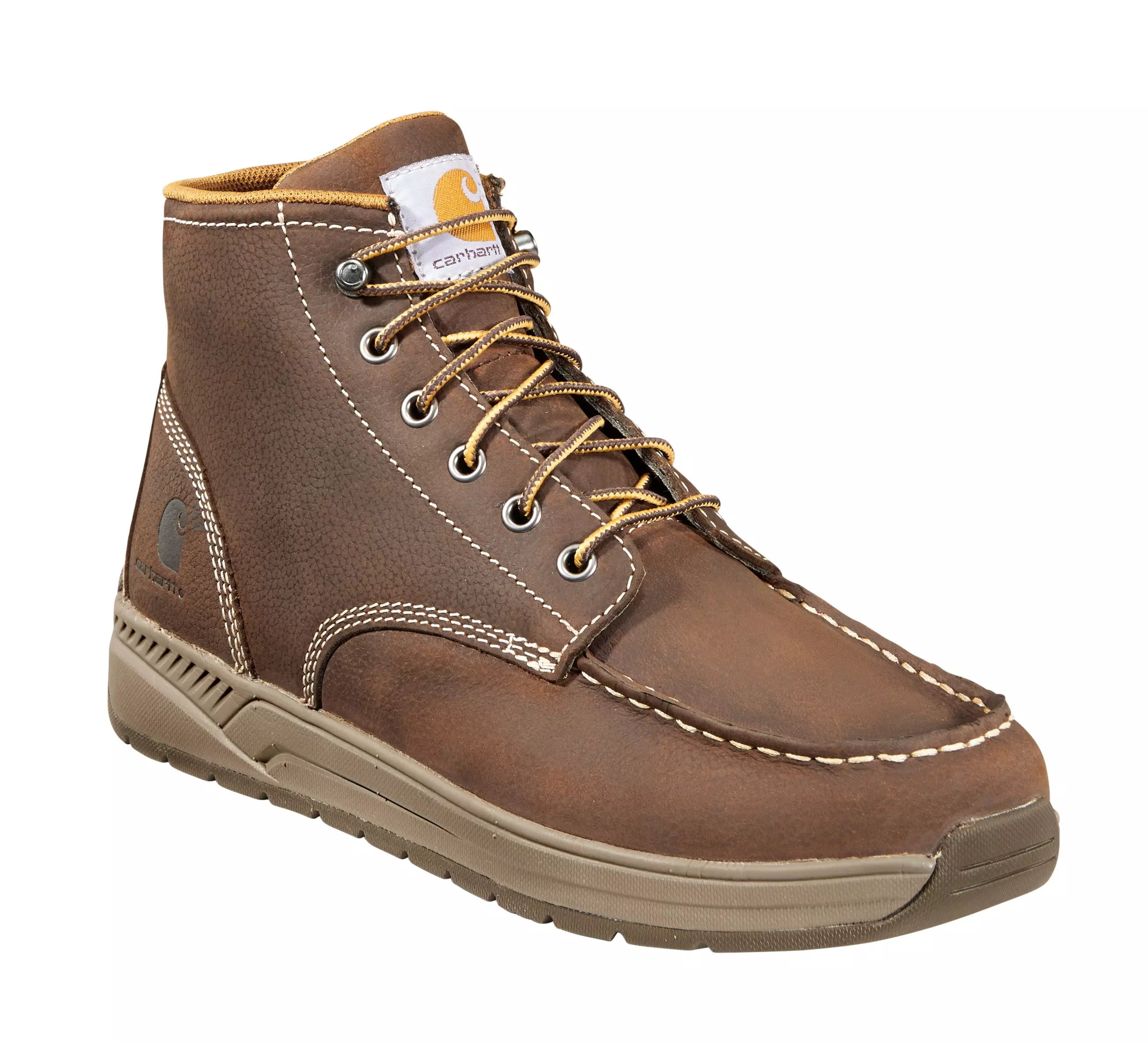 Carhartt Lightweight Wedge Moc Toe Chukka "Dark Brown Oil Tanned" Men's Boot - DK BROWN