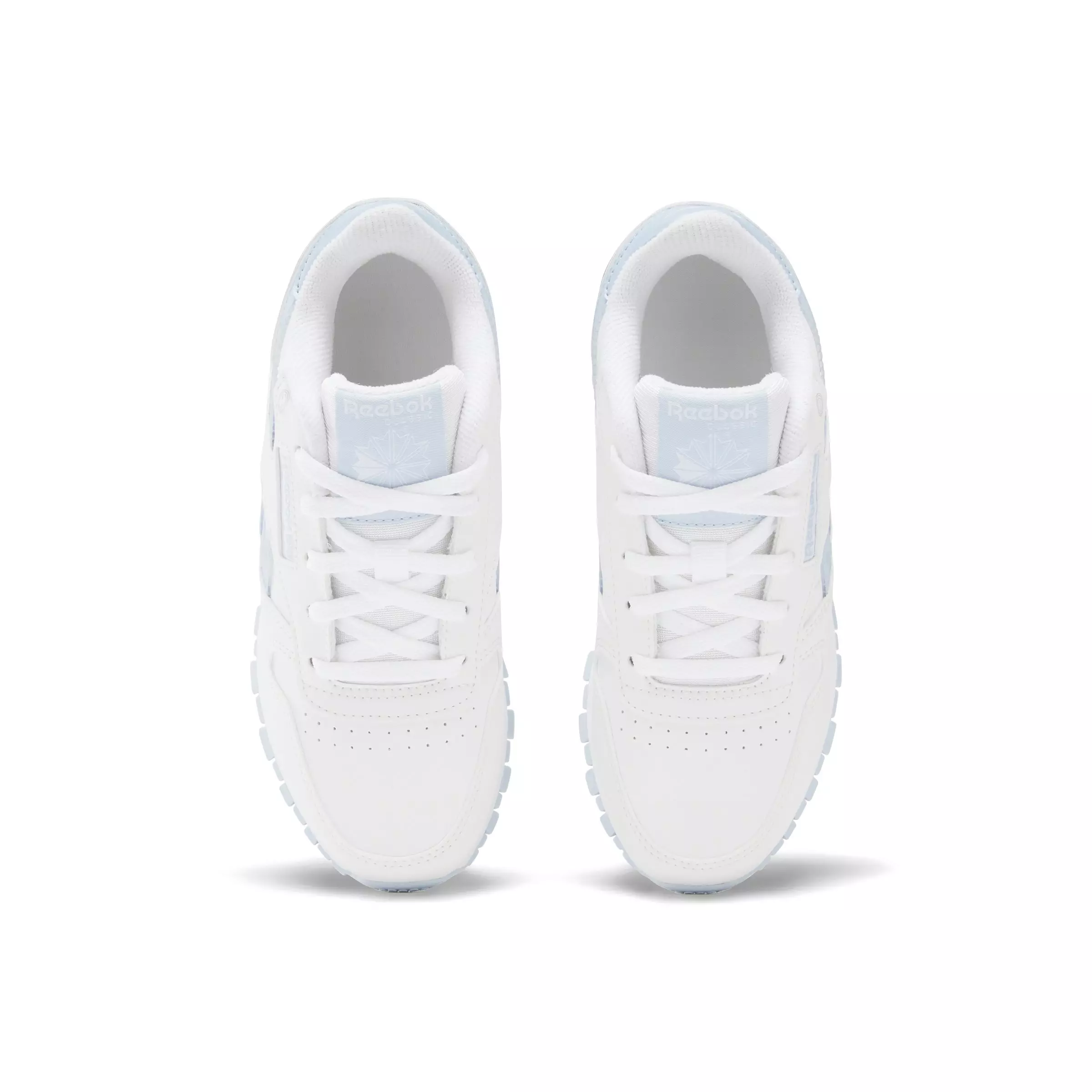 Reebok Classic Leather Step 'n Flash 2.0 "Light Grey/Light Blue" Preschool Girls' Shoe - LT GREY/LT BLUE