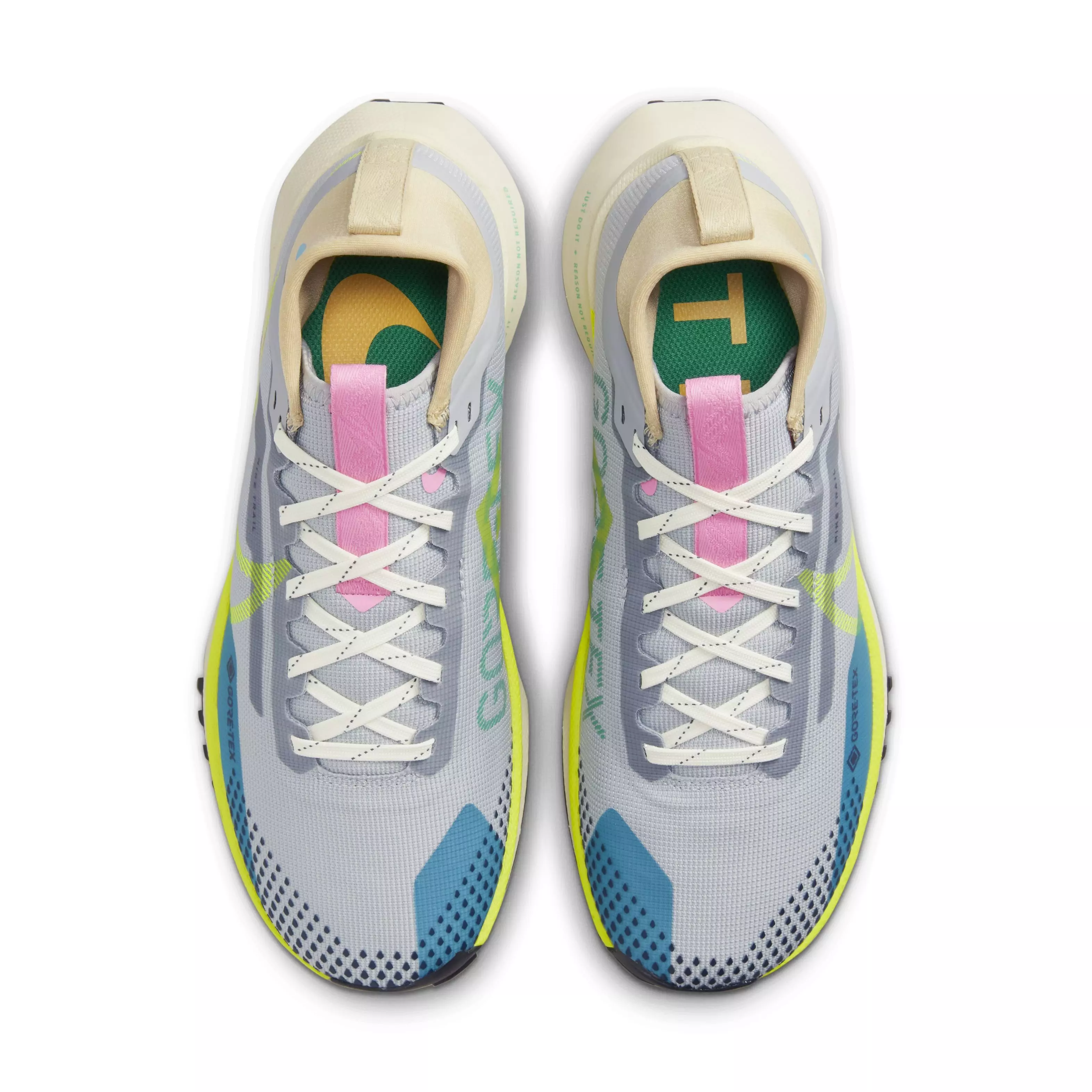 Nike Pegasus Trail 4 GORE-TEX "Wolf Grey/Volt/Stadium Green/Baltic Blue" Women's Trail Running Shoe - GREY/VOLT/GREEN/BLUE