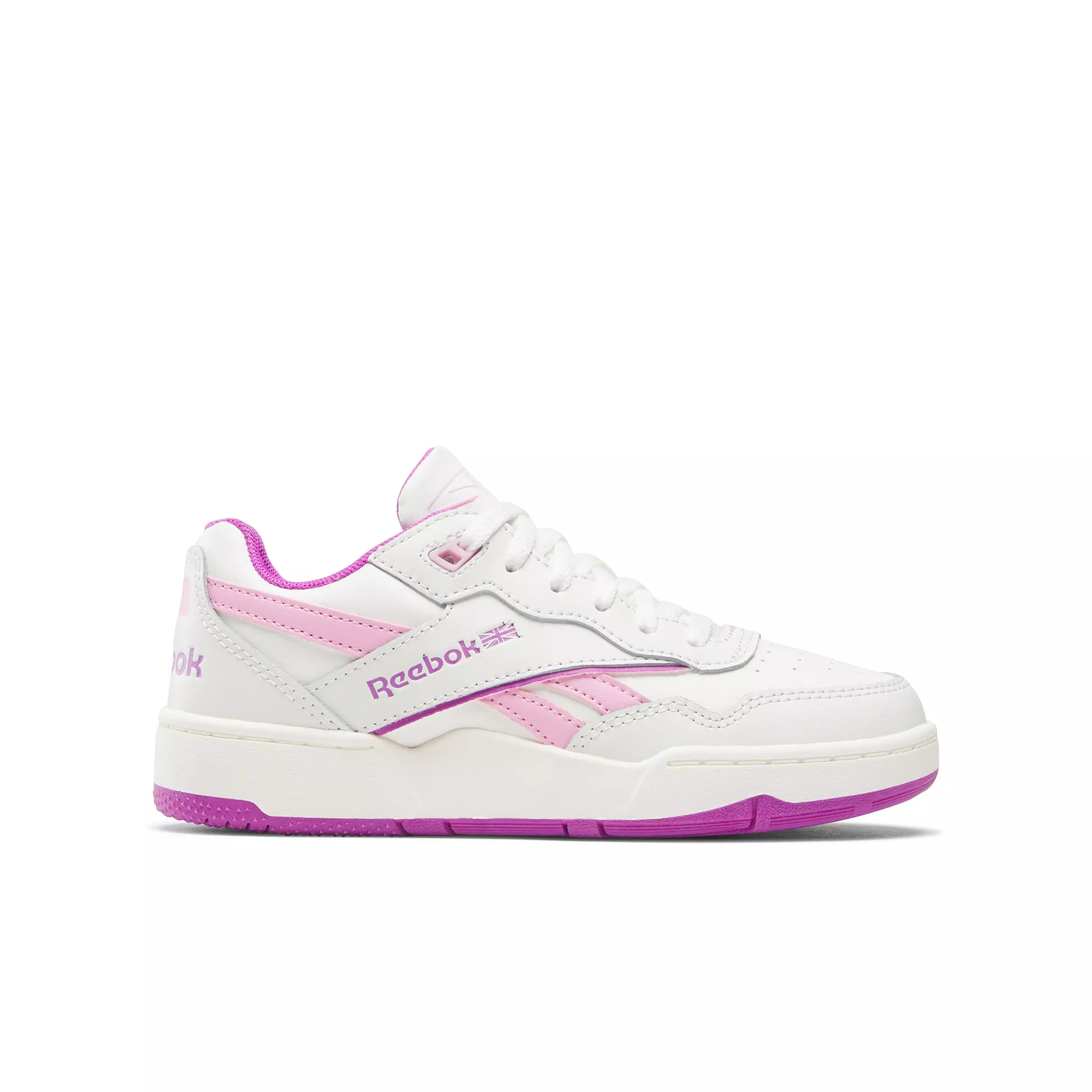 Reebok BB 4000 II Retro "Chalk/Purplerave/Astrorose" Preschool Girls' Shoe - CHALK/PURPLERAVE/ASTROROSE