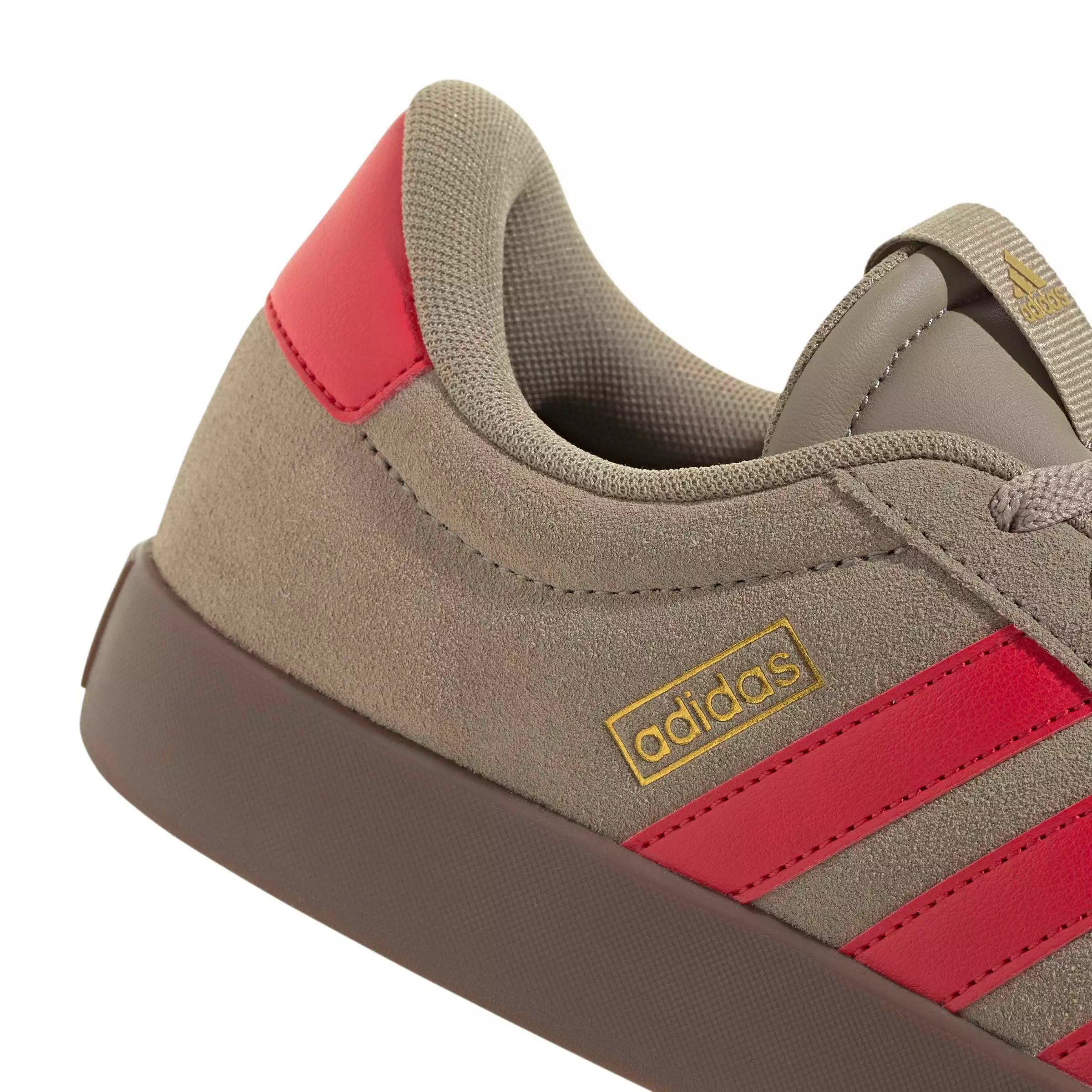 adidas VL Court 3.0 "Blanch Cargo/Pure Ruby/Gold Metallic" Men's Shoe - CARGO/RUBY/GOLD