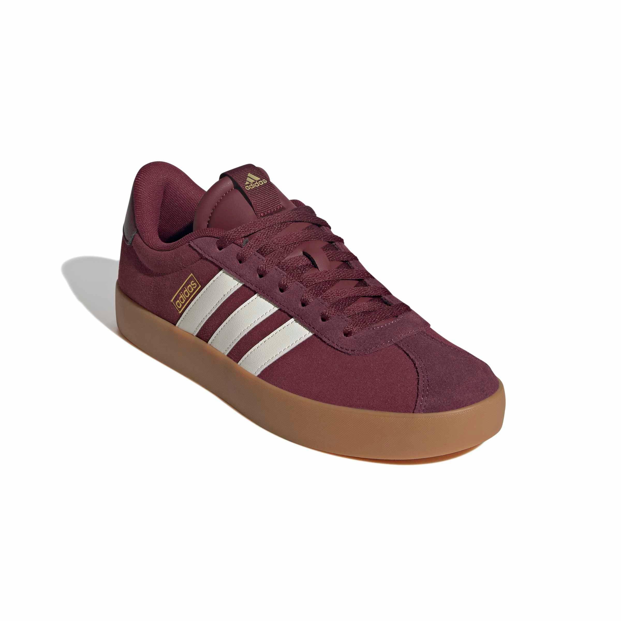adidas VL Court 3.0 "Shadow Red/Off White/Maroon" Men's Shoe - RED/OFF WHITE/MAROON Thumbnail View 3
