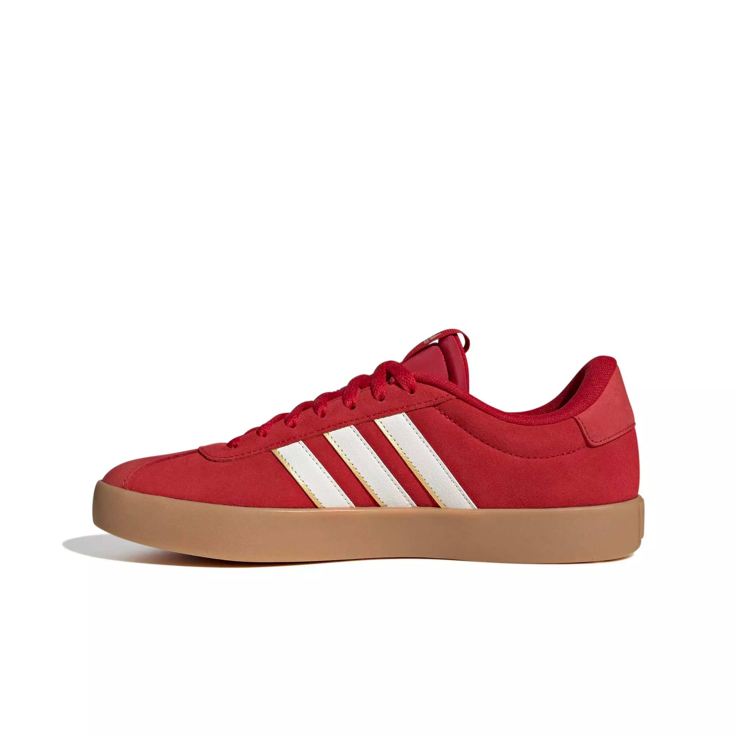 adidas VL Court 3.0 "Better Scarlet/Core White/Gold Metallic" Men's Shoe - SCARLET/WHITE/GOLD
