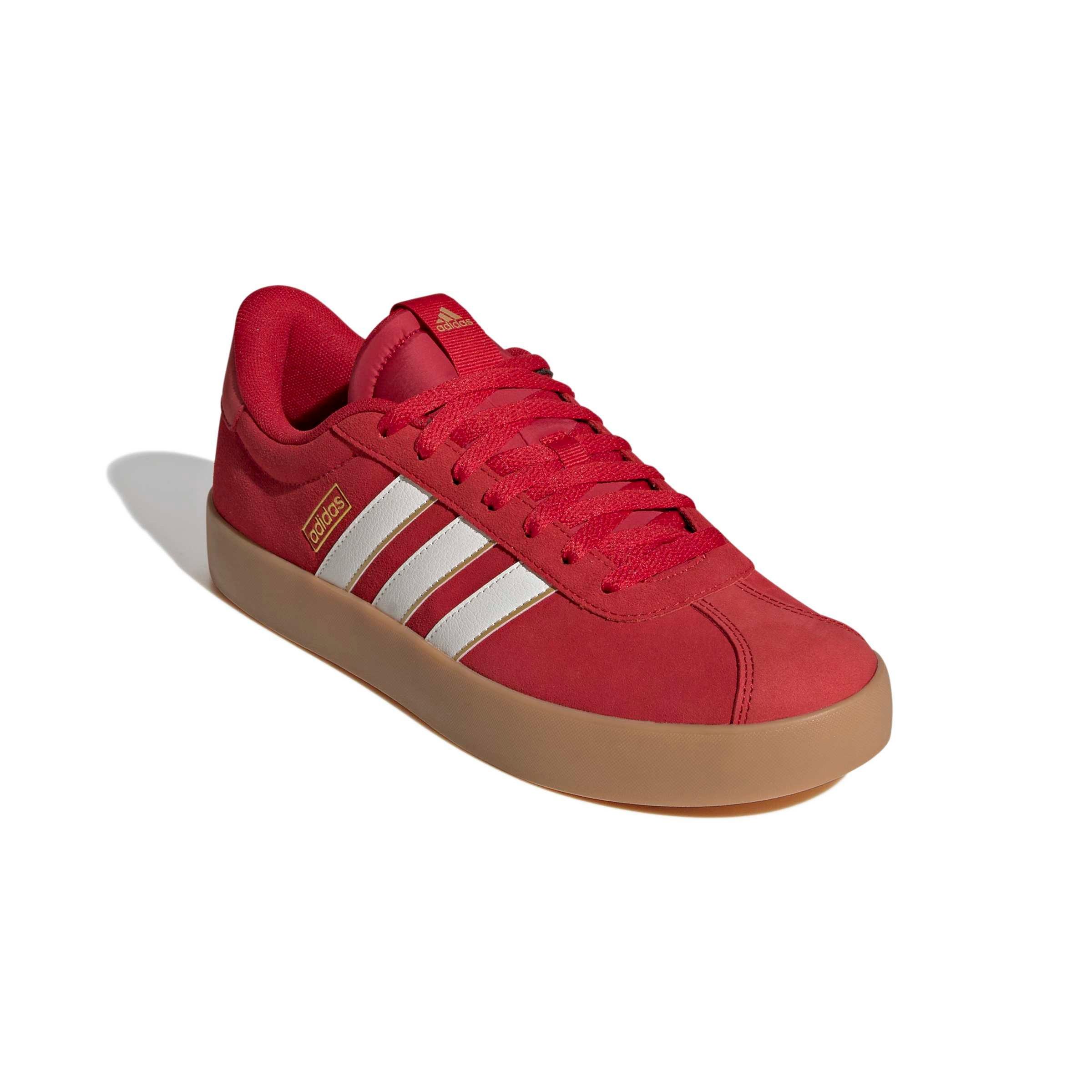 adidas VL Court 3.0 "Better Scarlet/Core White/Gold Metallic" Men's Shoe - SCARLET/WHITE/GOLD Thumbnail View 3