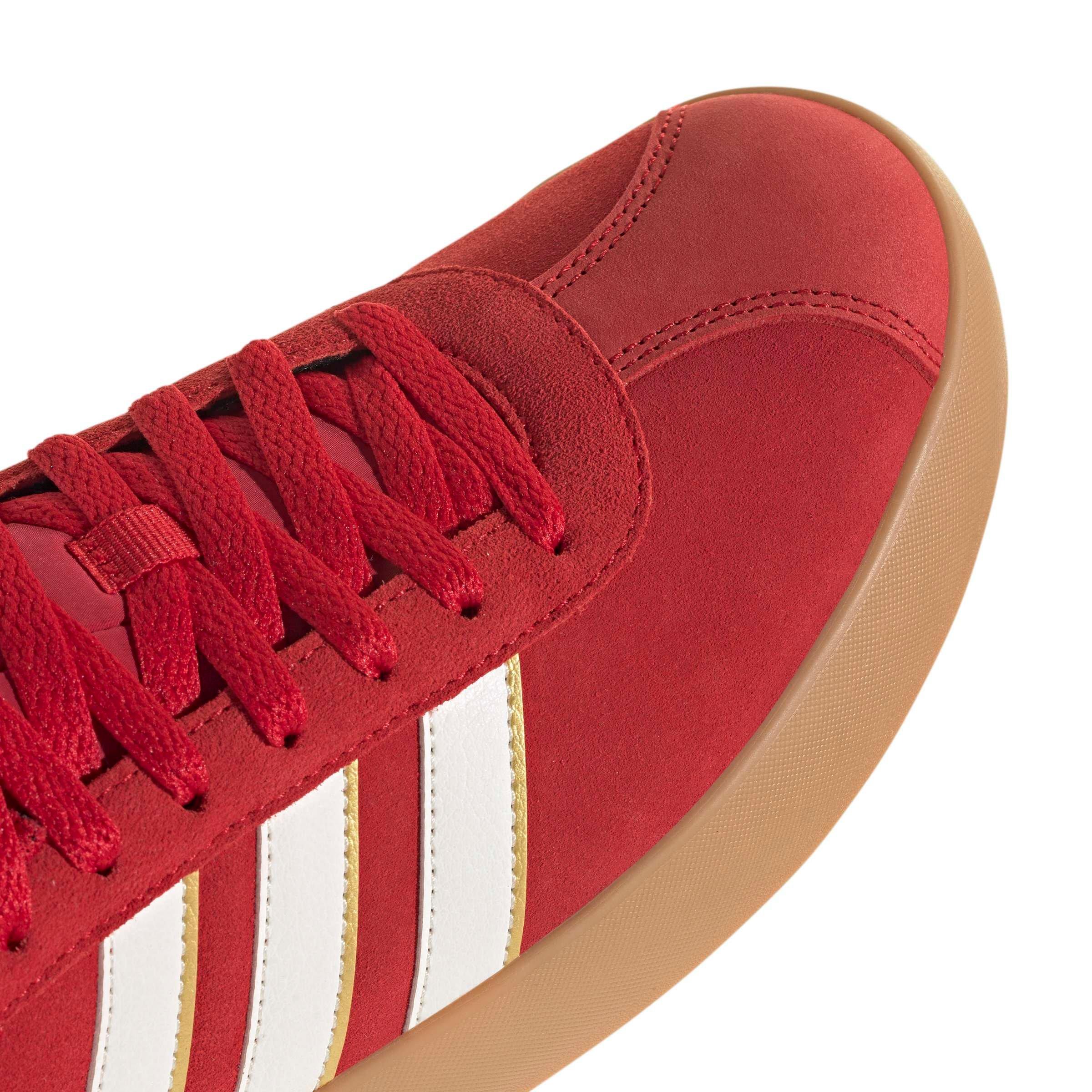 adidas VL Court 3.0 "Better Scarlet/Core White/Gold Metallic" Men's Shoe - SCARLET/WHITE/GOLD Thumbnail View 8